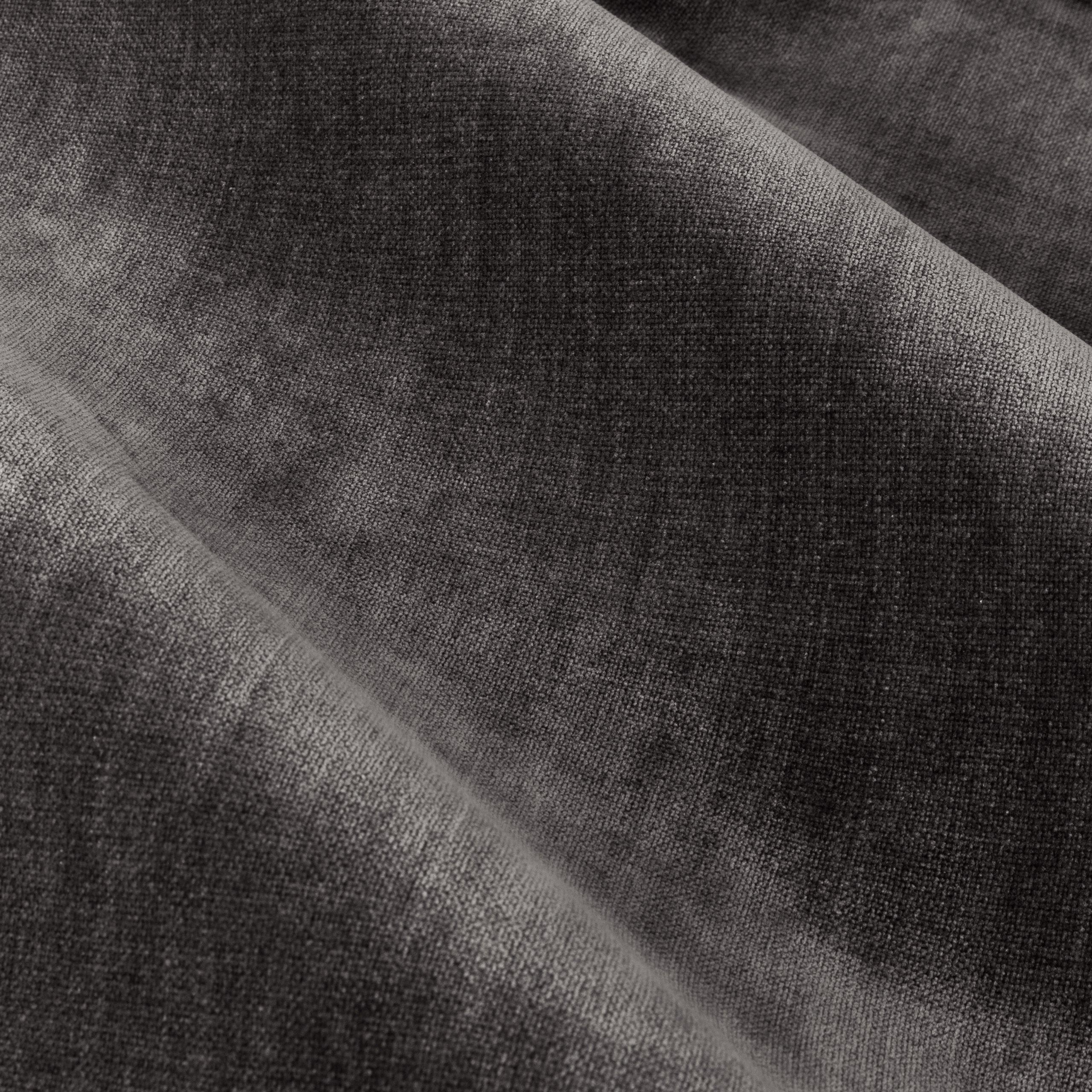Charcoal - Yard - Heavy Chenille Velvet Pencil Pleat Curtains - 4