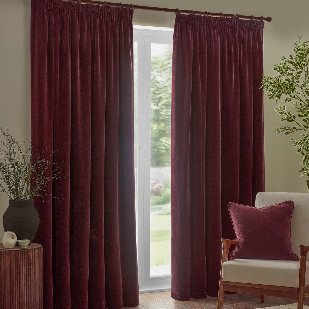 Heavy Chenille Fully Lined Pencil Pleat Curtains