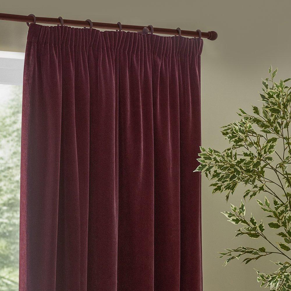 Beetroot - Yard - Heavy Chenille Fully Lined Pencil Pleat Curtains - 2