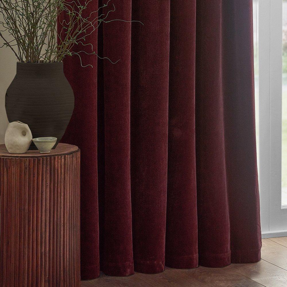 Beetroot - Yard - Heavy Chenille Fully Lined Pencil Pleat Curtains - 3