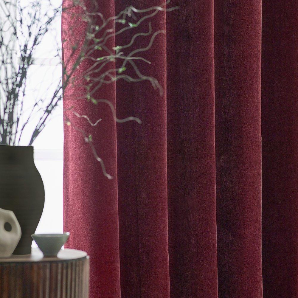 Beetroot - Yard - Heavy Chenille Fully Lined Pencil Pleat Curtains - 4