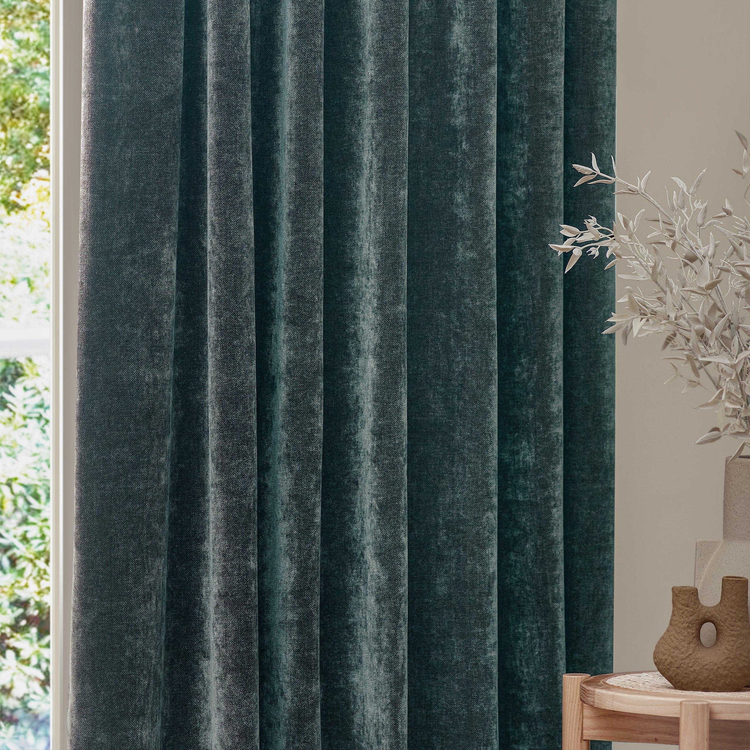 Marine - Yard - Heavy Chenille Fully Lined Pencil Pleat Curtains - 3