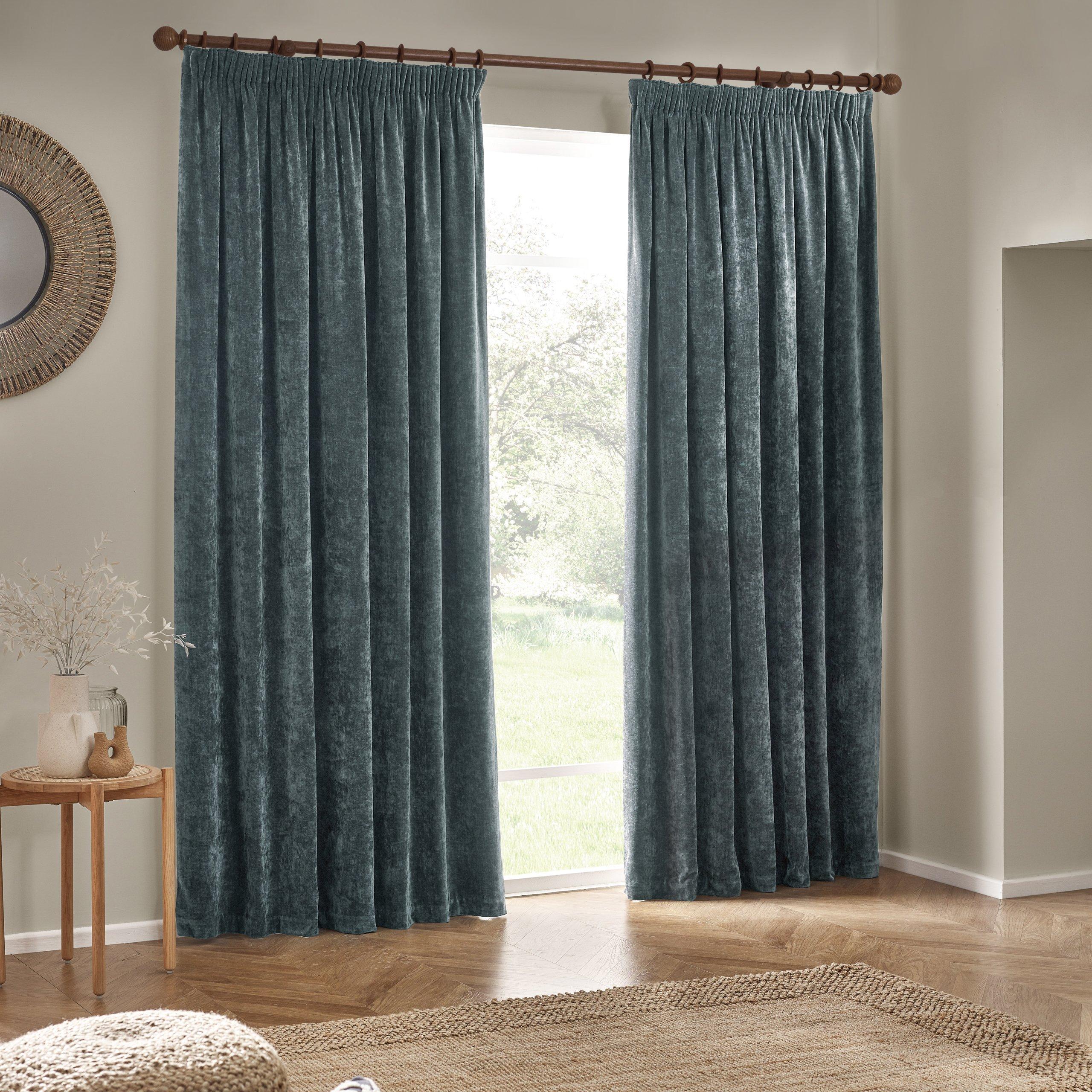 Marine - Yard - Heavy Chenille Fully Lined Pencil Pleat Curtains - 5
