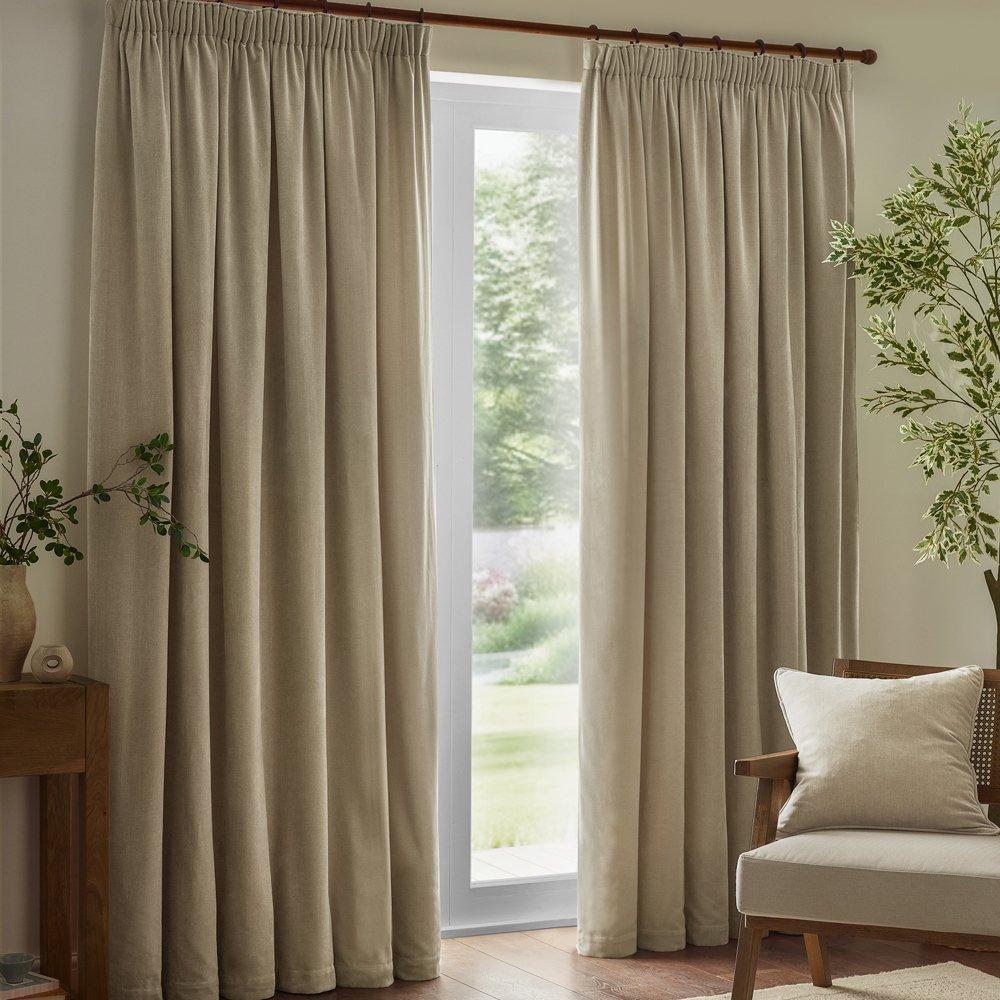 Heavy Chenille Fully Lined Pencil Pleat Curtains