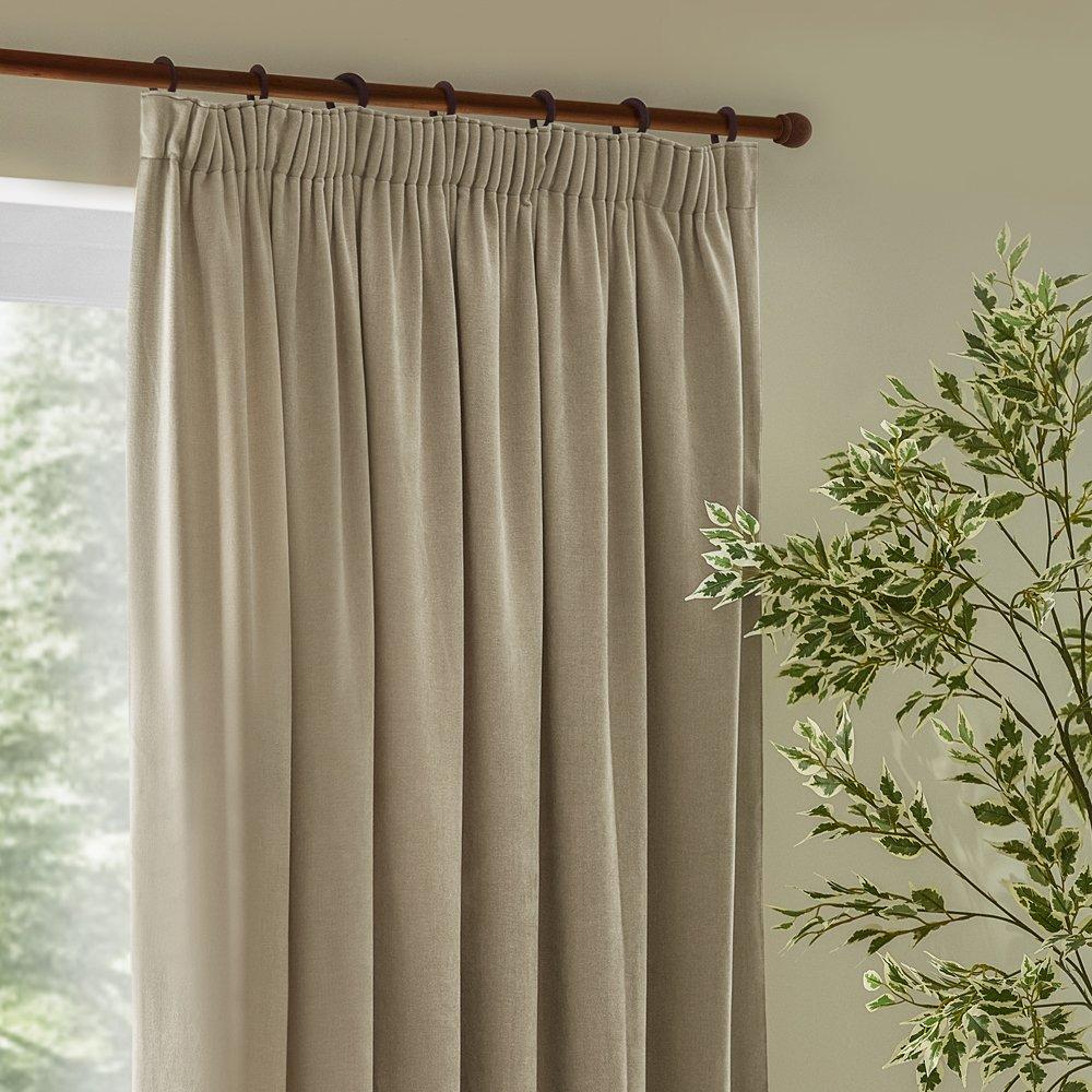 Linen - Yard - Heavy Chenille Fully Lined Pencil Pleat Curtains - 2