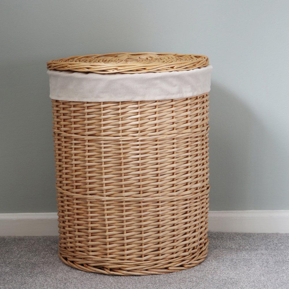 Beige - JVL - Acacia Set of 4 Round Willow Basket - 3