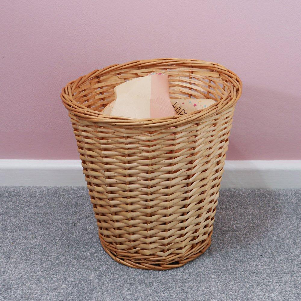 Beige - JVL - Acacia Set of 4 Round Willow Basket - 5