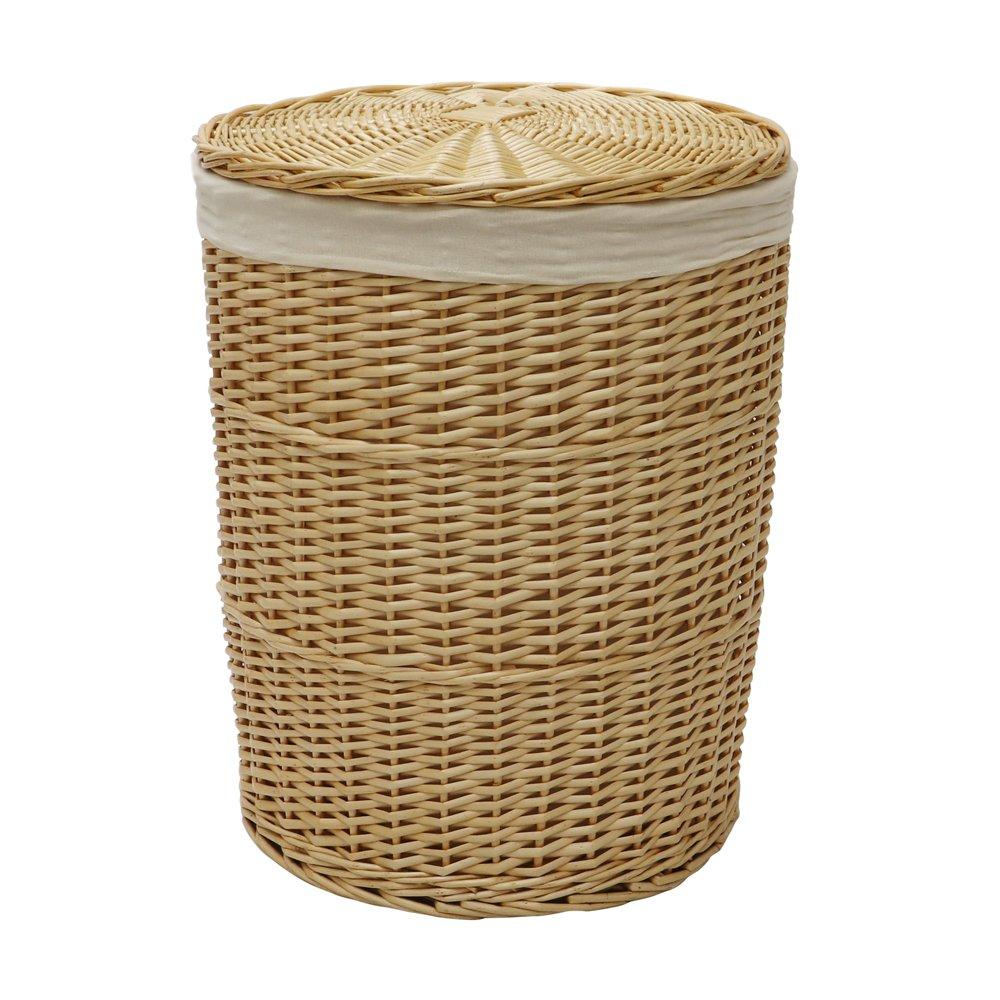 Beige - JVL - Acacia Set of 4 Round Willow Basket - 7