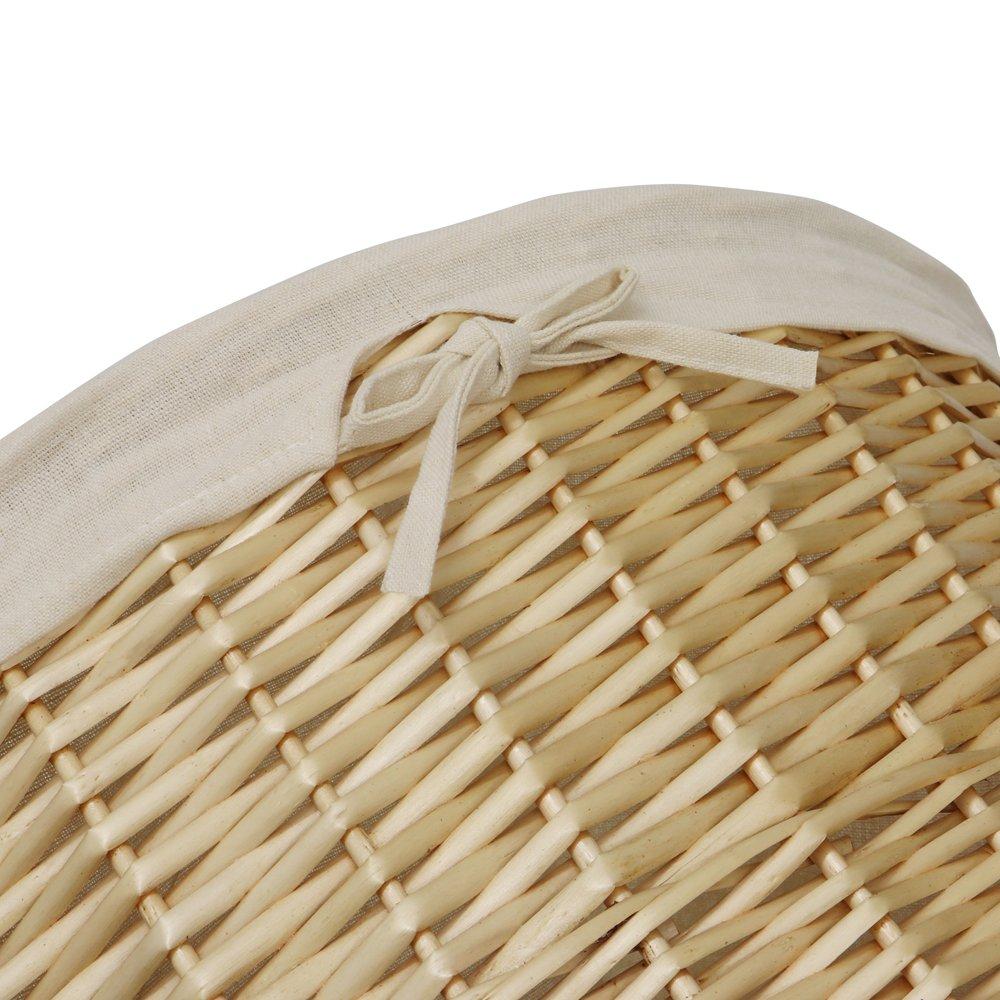 Beige - JVL - Acacia Set of 4 Round Willow Basket - 9