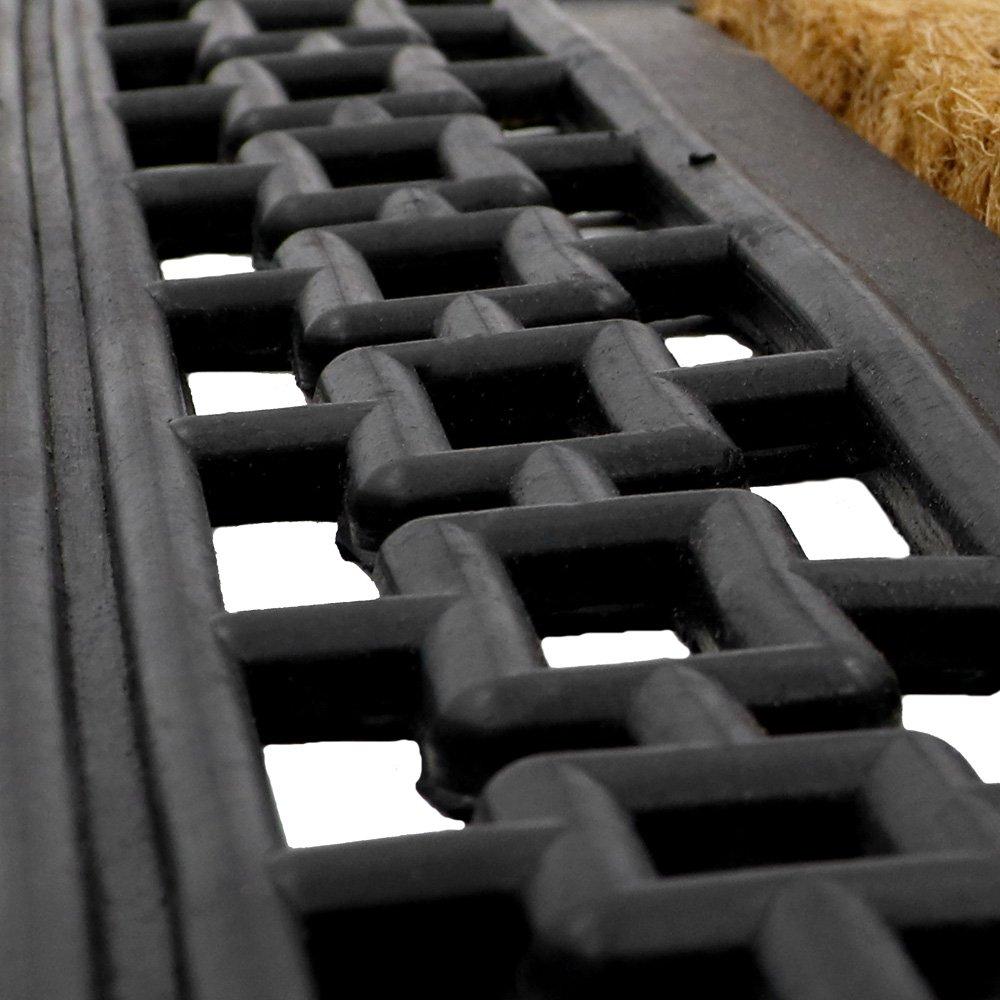 Black - JVL - Mila Rubber Tuffscrape Doormat - 3
