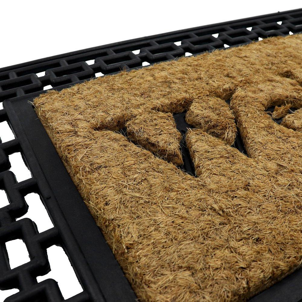 Black - JVL - Mila Rubber Tuffscrape Doormat - 4