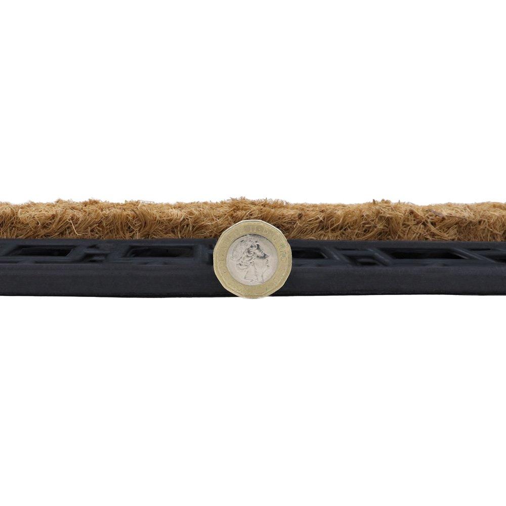 Black - JVL - Mila Rubber Tuffscrape Doormat - 5