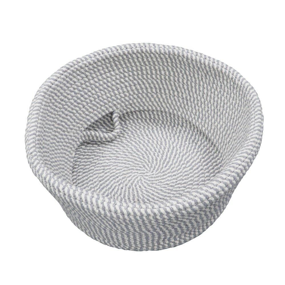 Grey - JVL - Edison Round Belly Cotton Rope Storage - 2