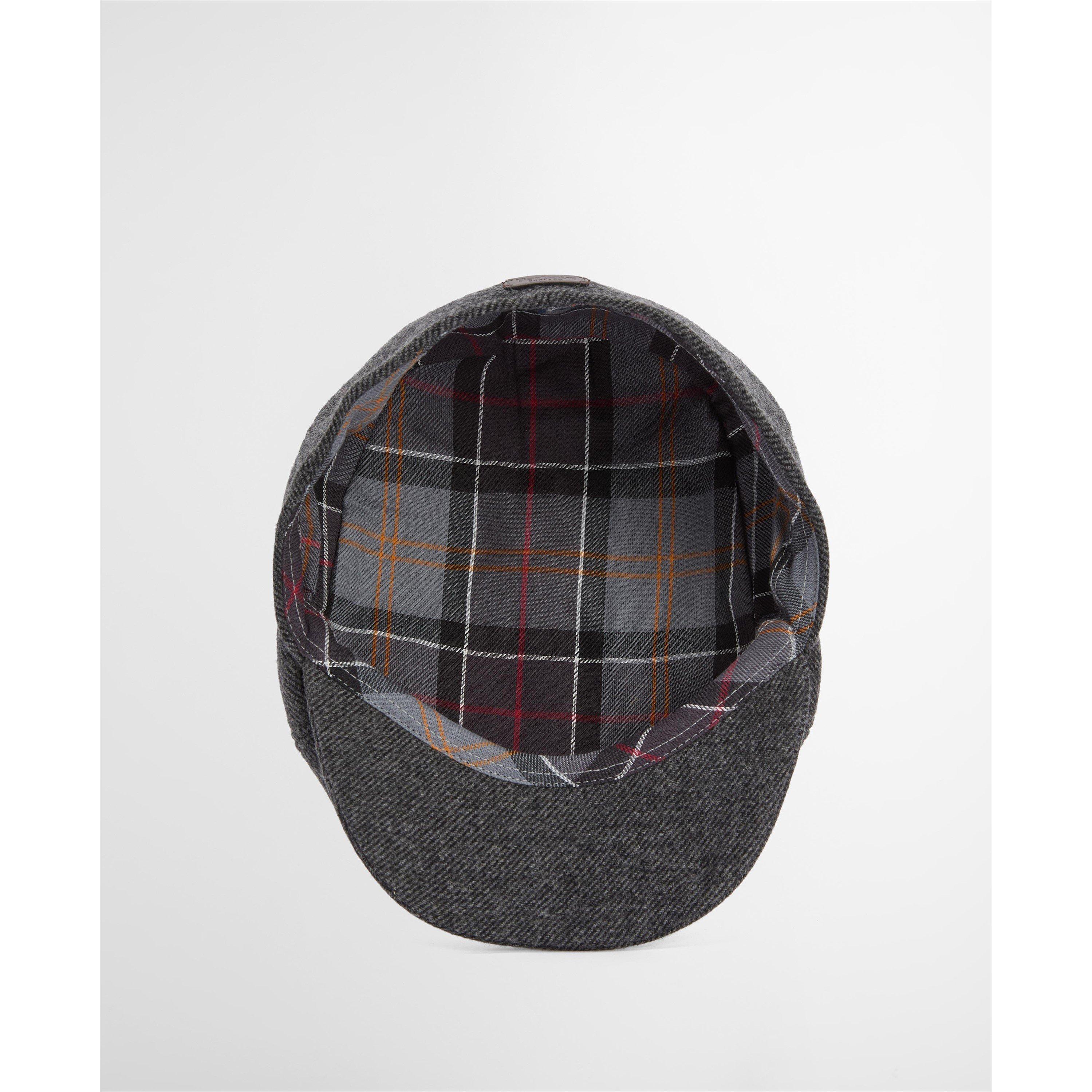 Charcoal CH15 - Barbour - Men's Claymore Wool Herringbone Baker Boy Hat - 6