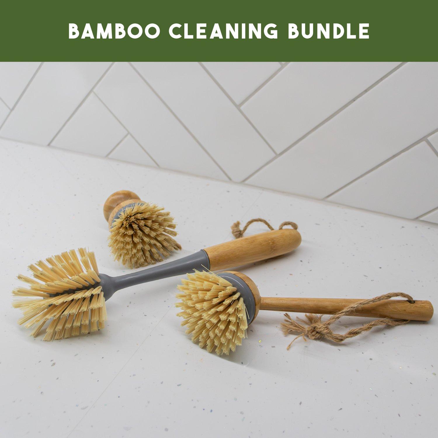 Jvl  Bamboo Dish Brush Set - Natural 
