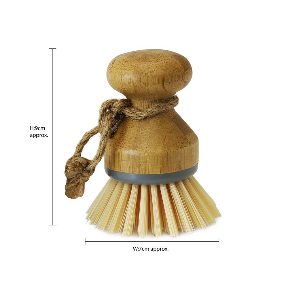 Natural - JVL - Bamboo Dish Brush Set - 7