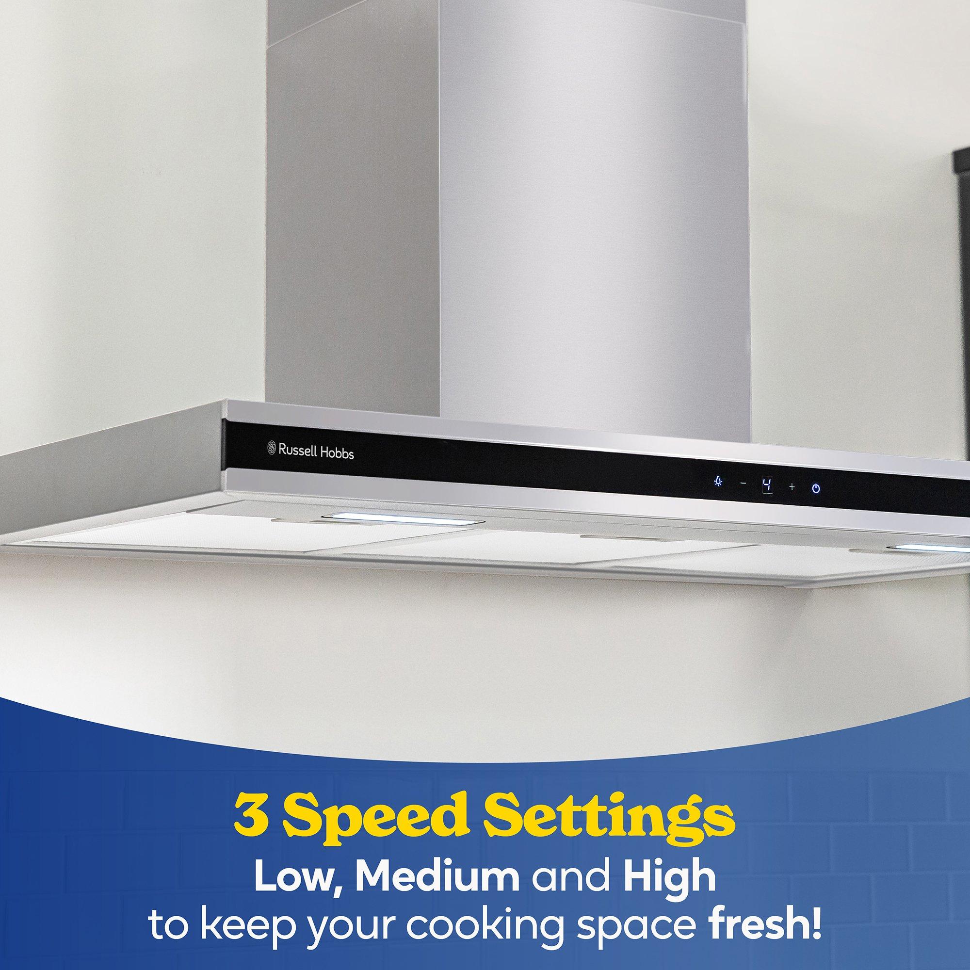 Stainless Steel - Russell Hobbs - RHGCH903SS 90cm T-Shaped Cooker Hood - 5