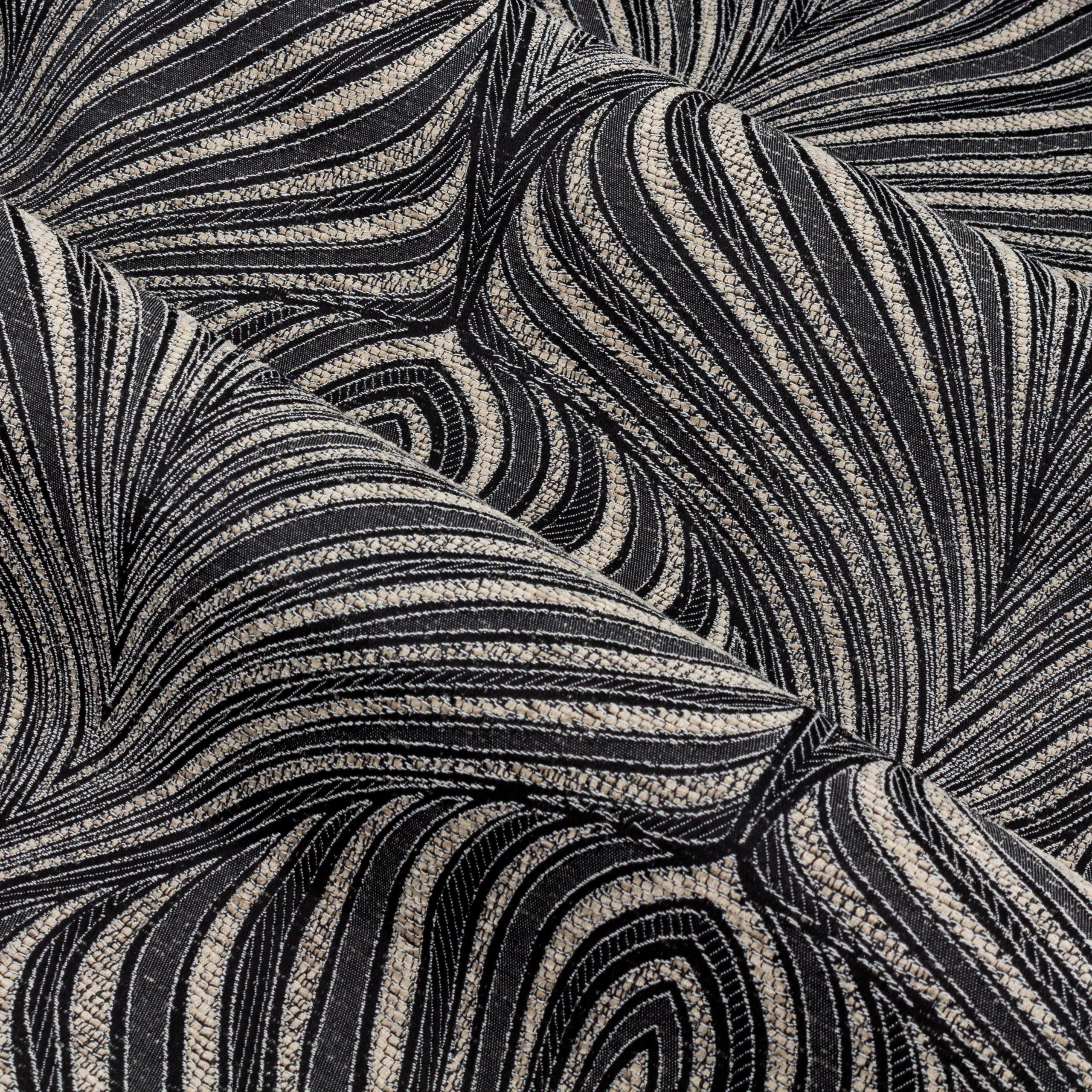 Black - Paoletti - Gatsby Jacquard Eyelet Curtains - 4