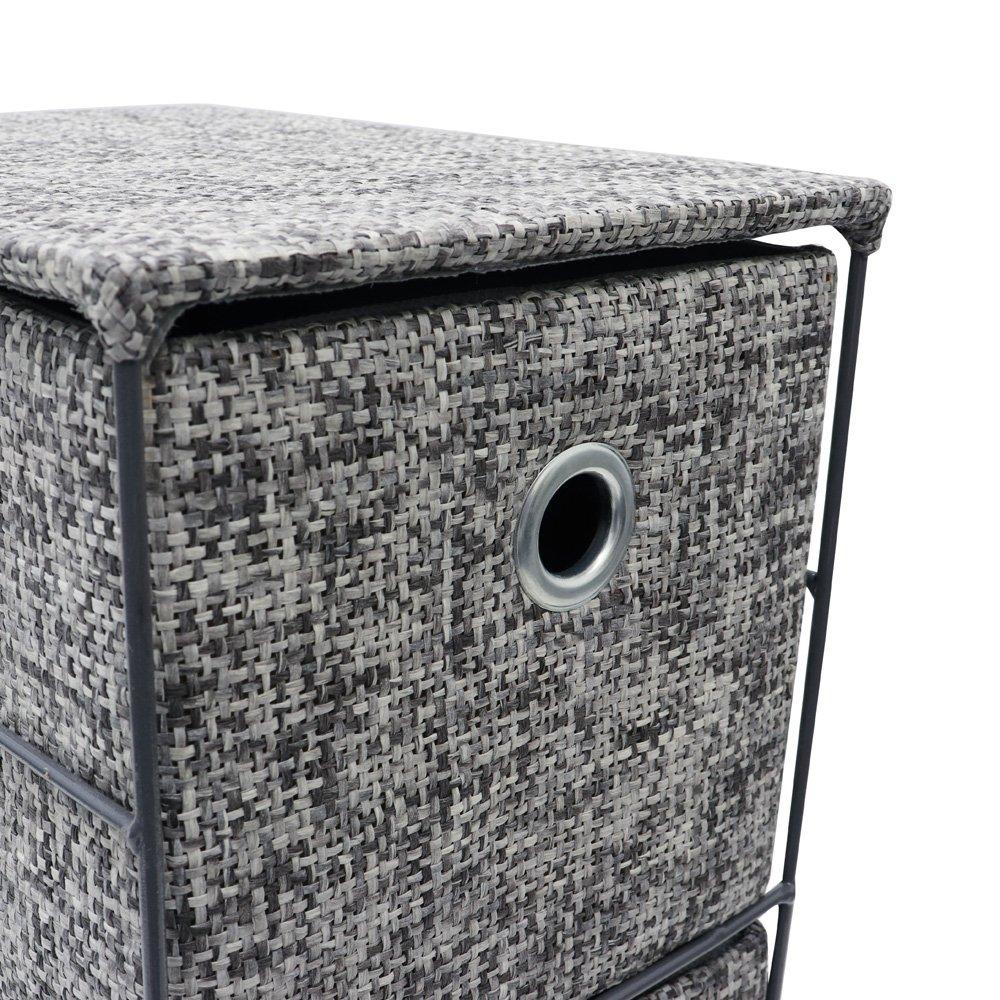 Grey - JVL - Urban 4 Drawer Paper Storage Tower - 3