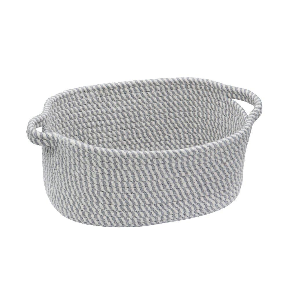 Grey - JVL - Edison Set of 3 Rectangular Cotton Rope Storage - 3