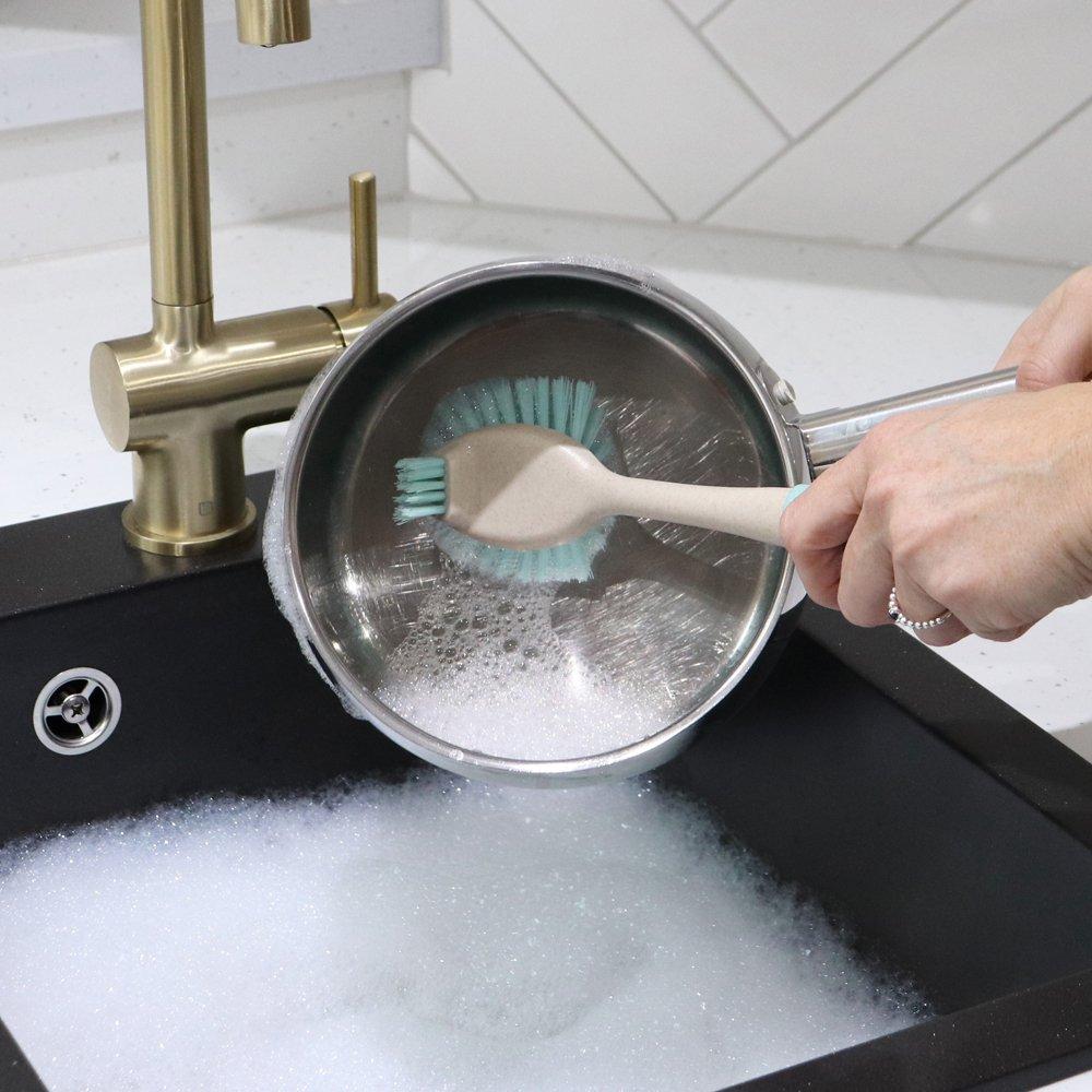 Blue - JVL - Antibac Dish Brush Set - 6