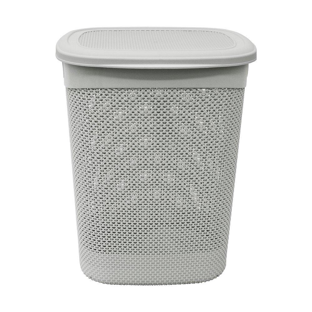 Grey - JVL - Droplette 52L Laundry Basket - 2