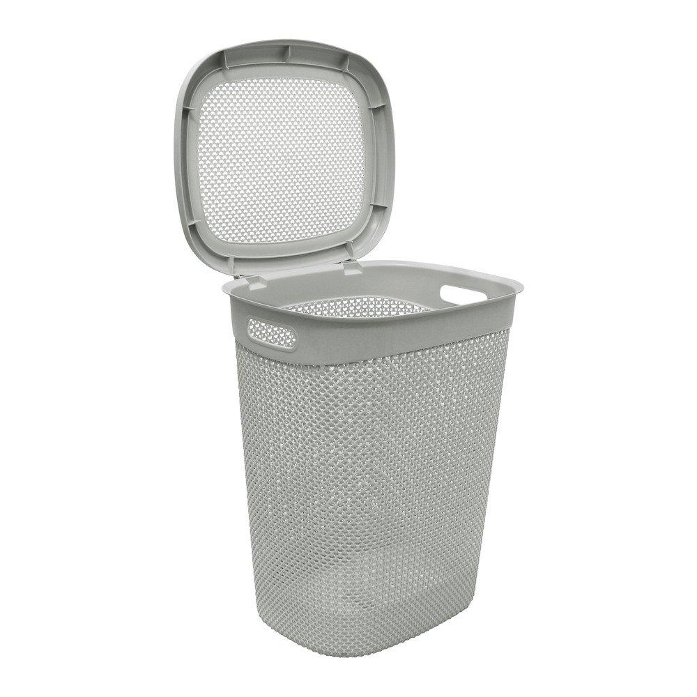 Grey - JVL - Droplette 52L Laundry Basket - 3