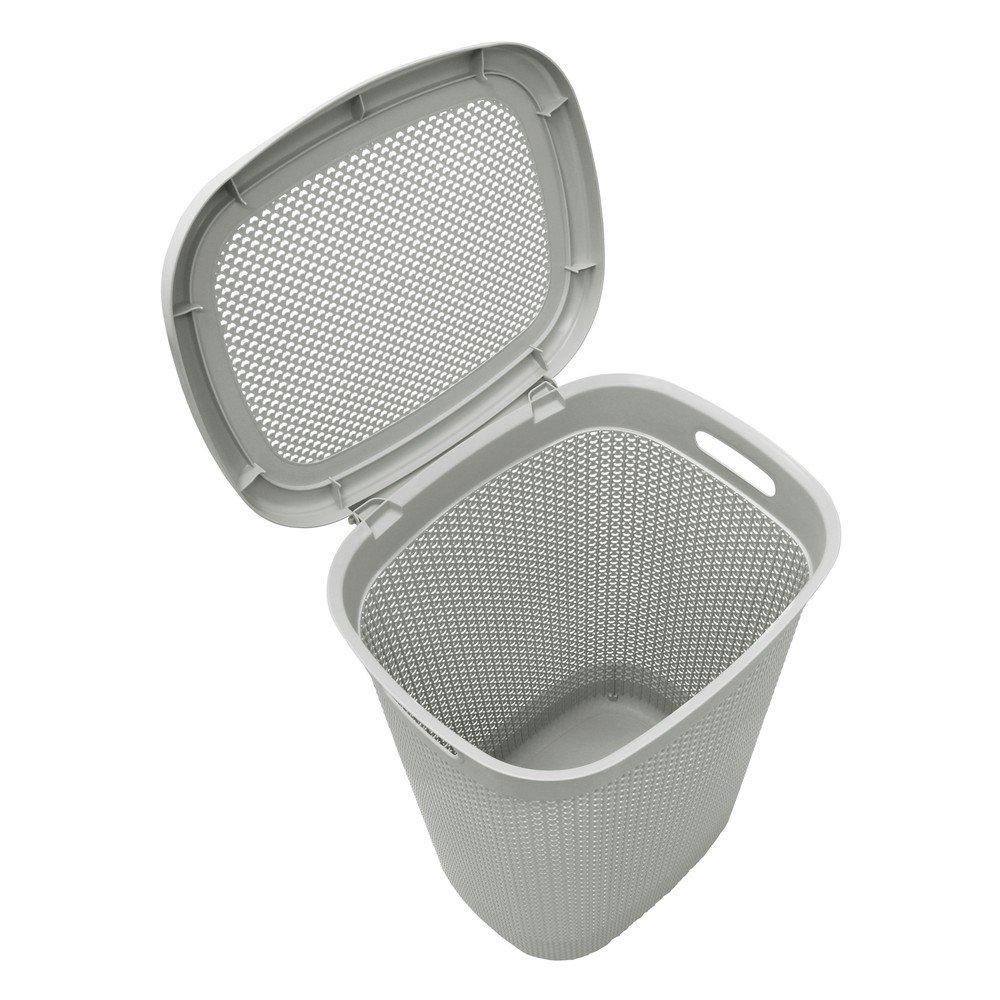Grey - JVL - Droplette 52L Laundry Basket - 4