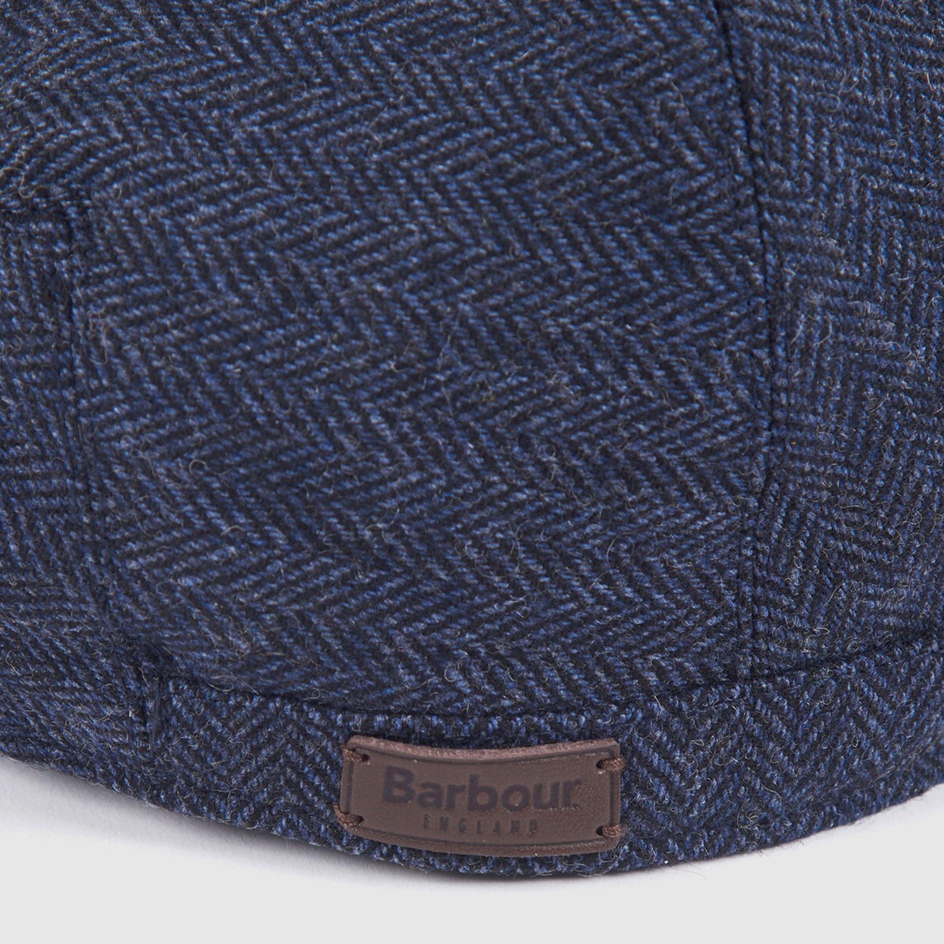 Navy - Barbour - Barlow Wool Mix Flat Cap - 3