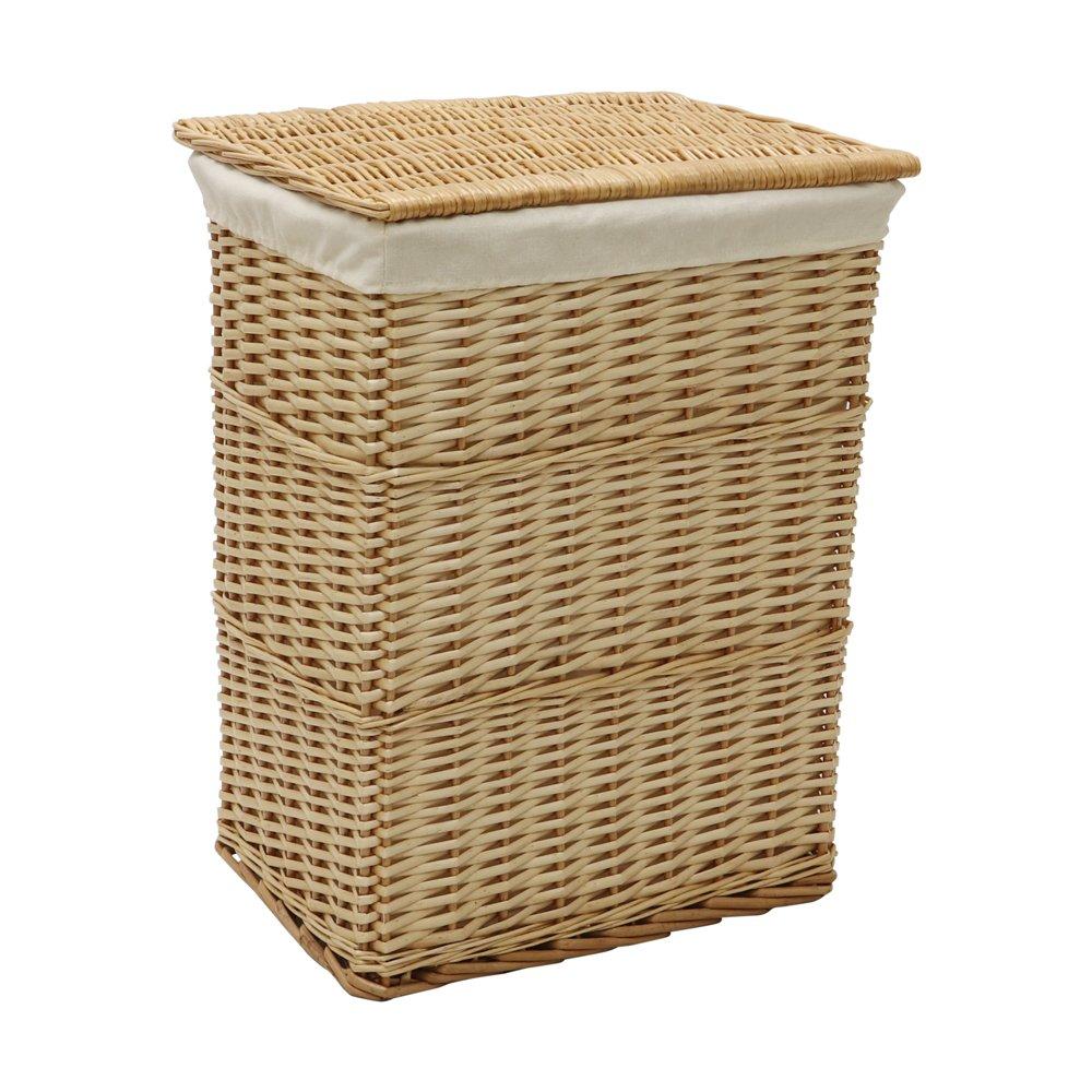 Beige - JVL - Acacia Set of 4 Rectangular Willow Baskets - 5