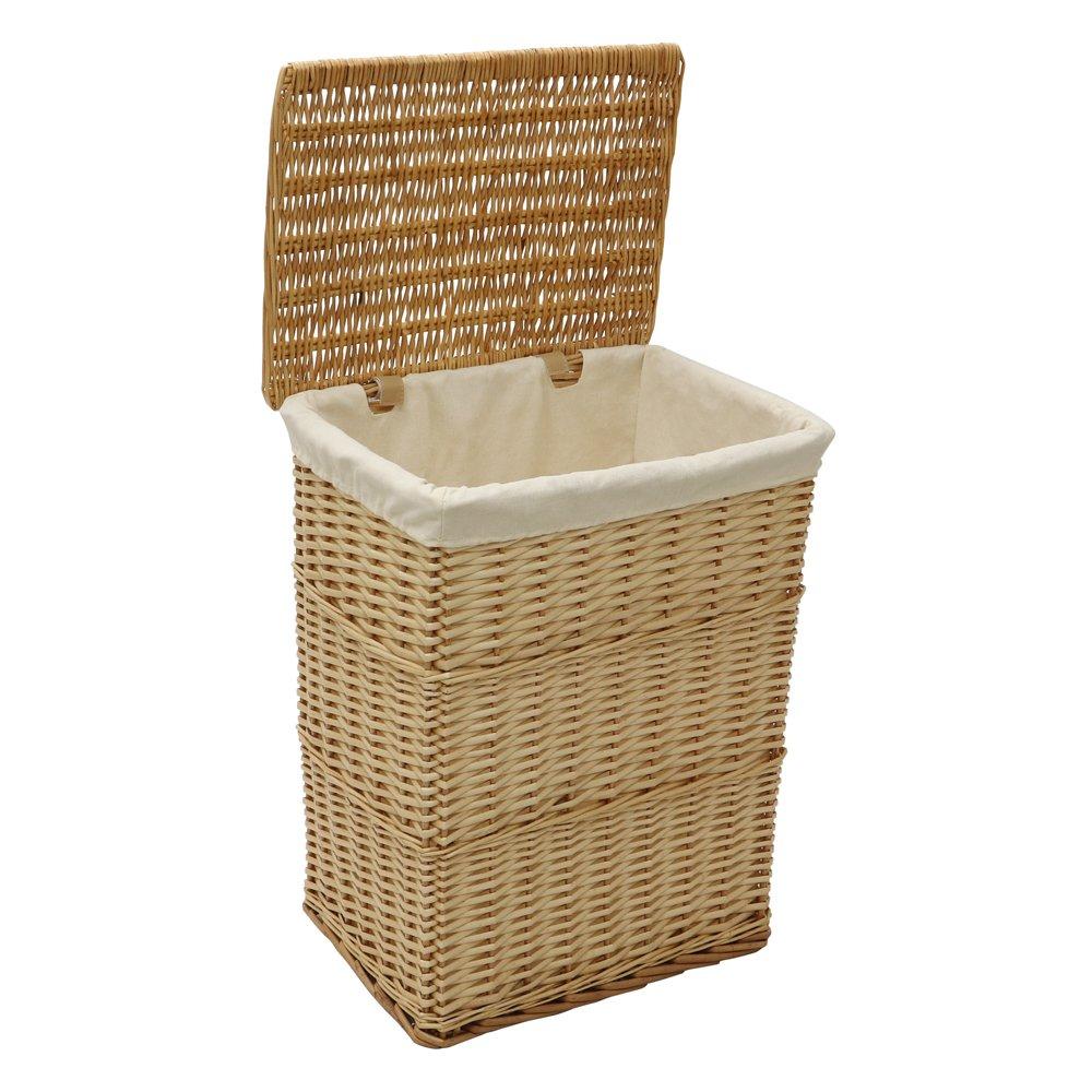 Beige - JVL - Acacia Set of 4 Rectangular Willow Baskets - 6