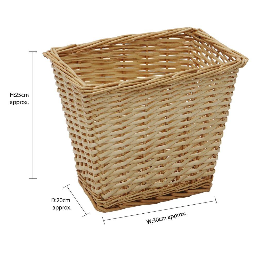 Beige - JVL - Acacia Set of 4 Rectangular Willow Baskets - 10