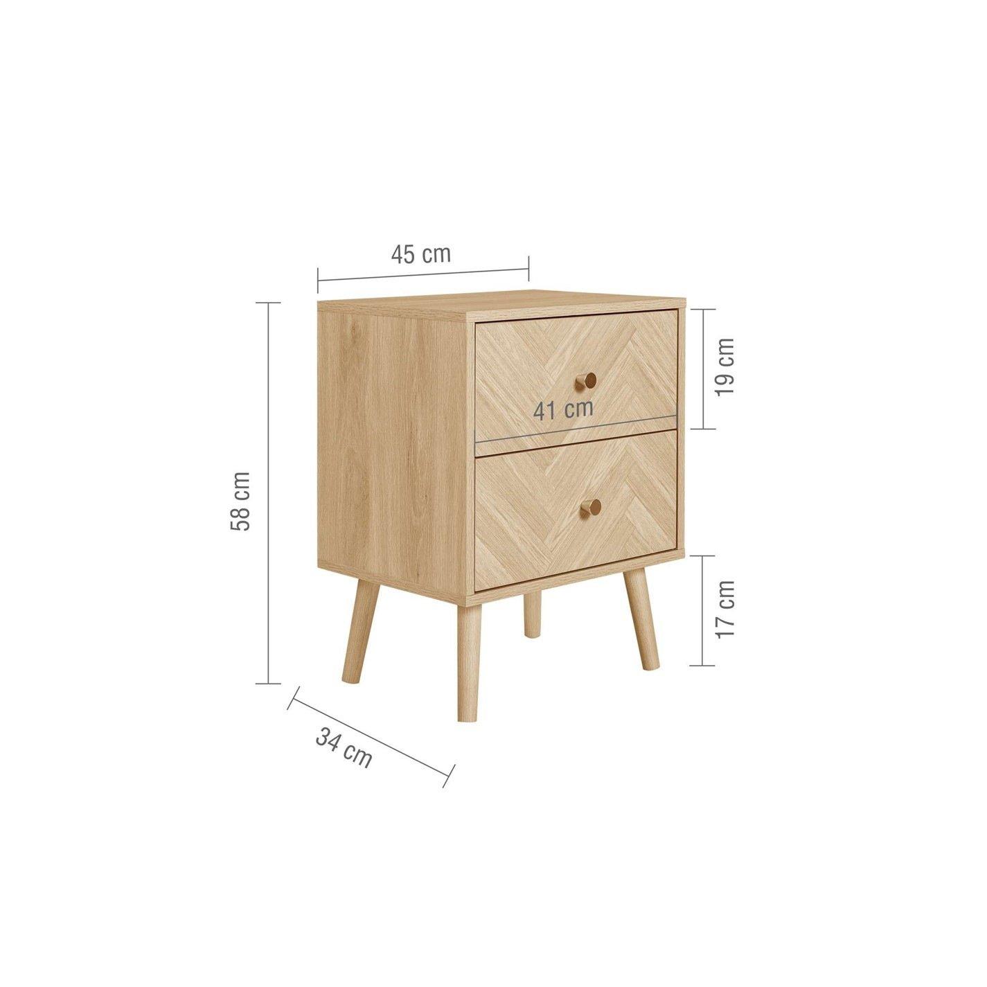 Brown - Birlea - Herringford Bedside Table - 12