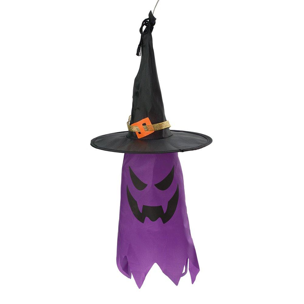Multi - LIFE IDEAS - 5Pcs Halloween Ghost Witch Hats with LED Lights - 6