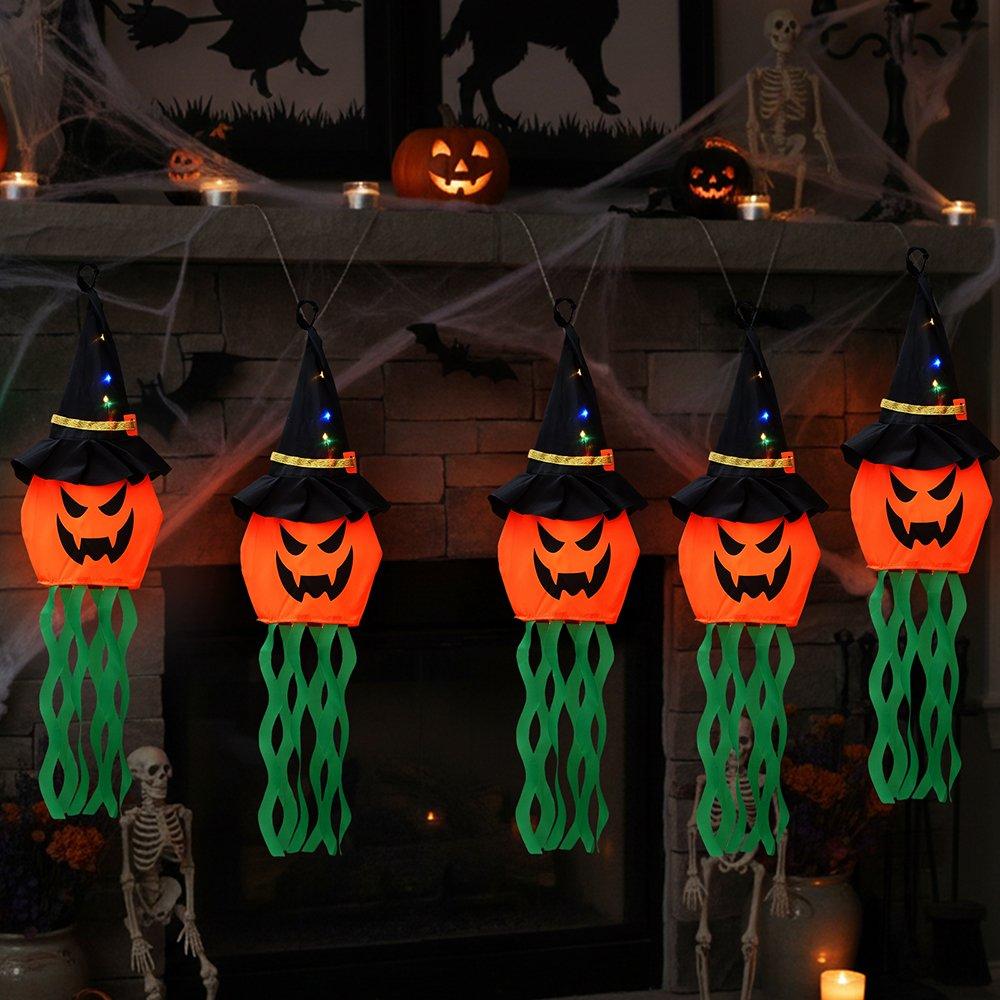 Multi - LIFE IDEAS - 5pcs Halloween Decorations Ghost Pumpkins - 1