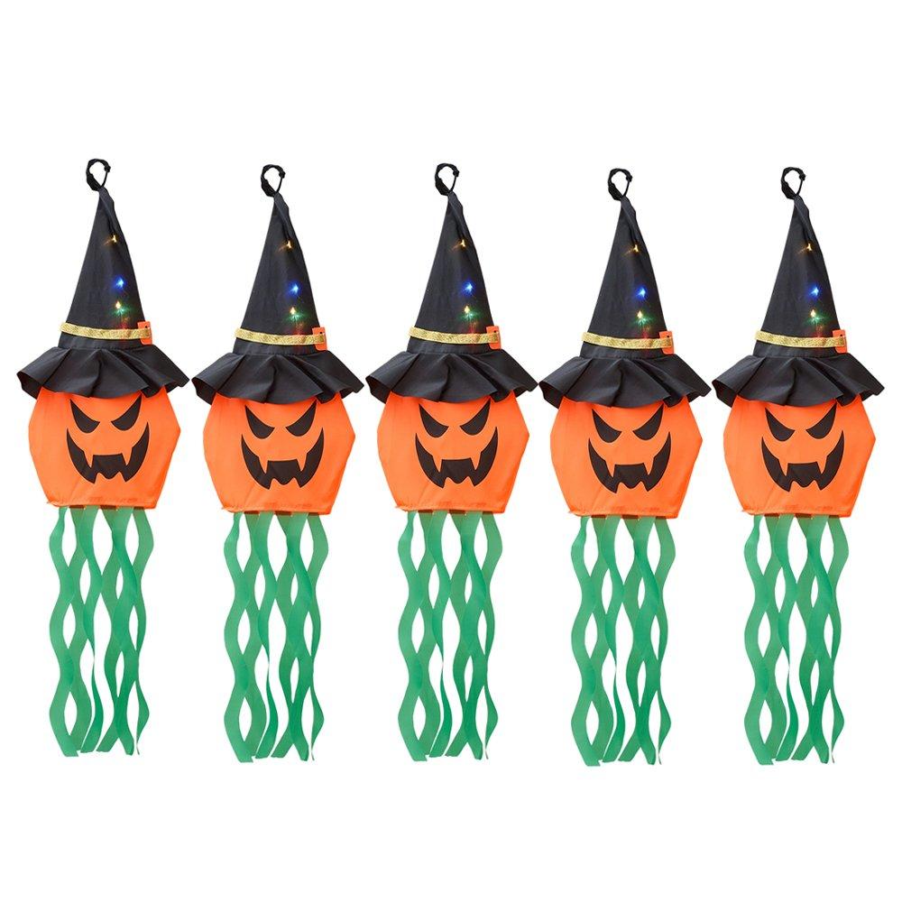 Multi - LIFE IDEAS - 5pcs Halloween Decorations Ghost Pumpkins - 3