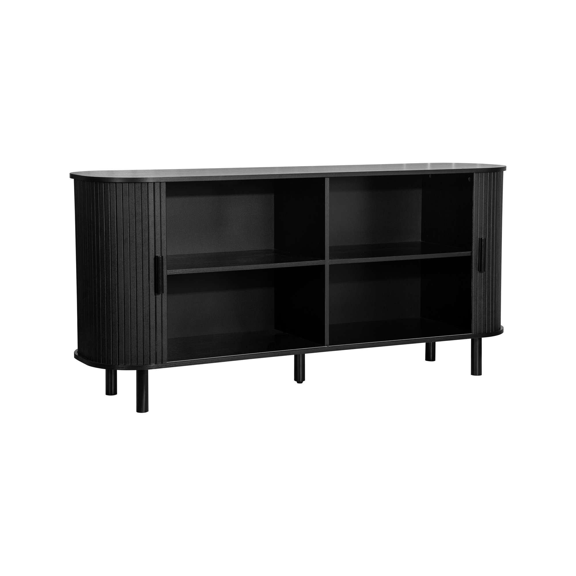 Black - Birlea - Axel 2 Door Fluted Sideboard - 8