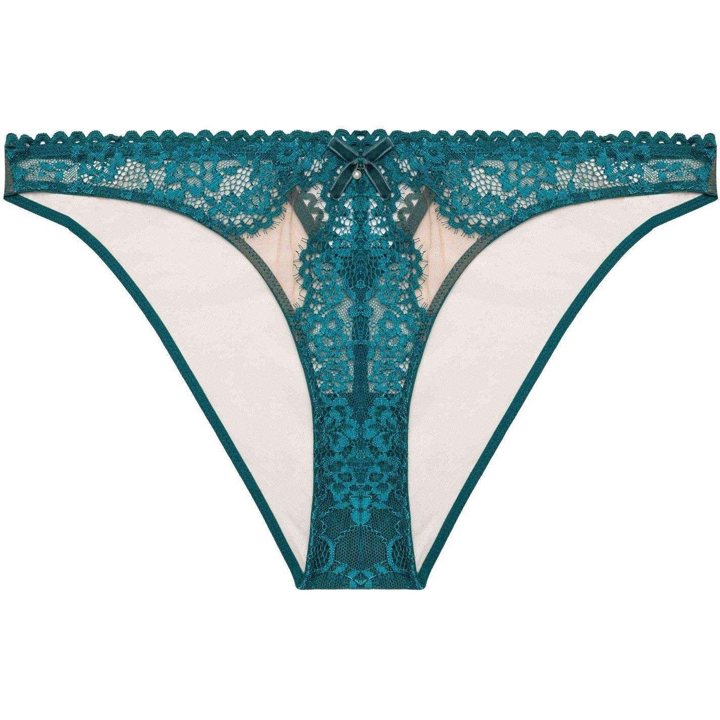 Teal - Playful Promises - Phoebe Teal Eyelash Lace Brazillian Brief - 10