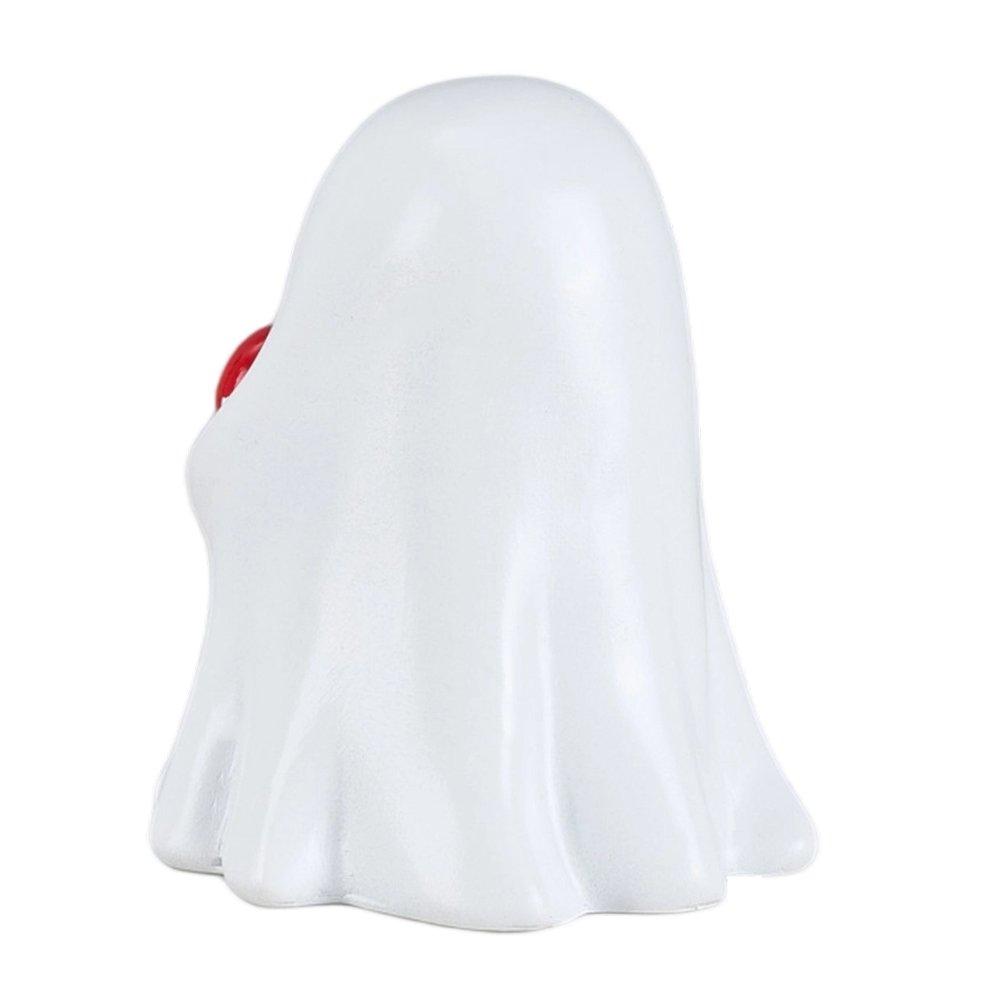 White/Red - LIFE IDEAS - Halloween Ghost Holding Heart Statue Ornament - 6