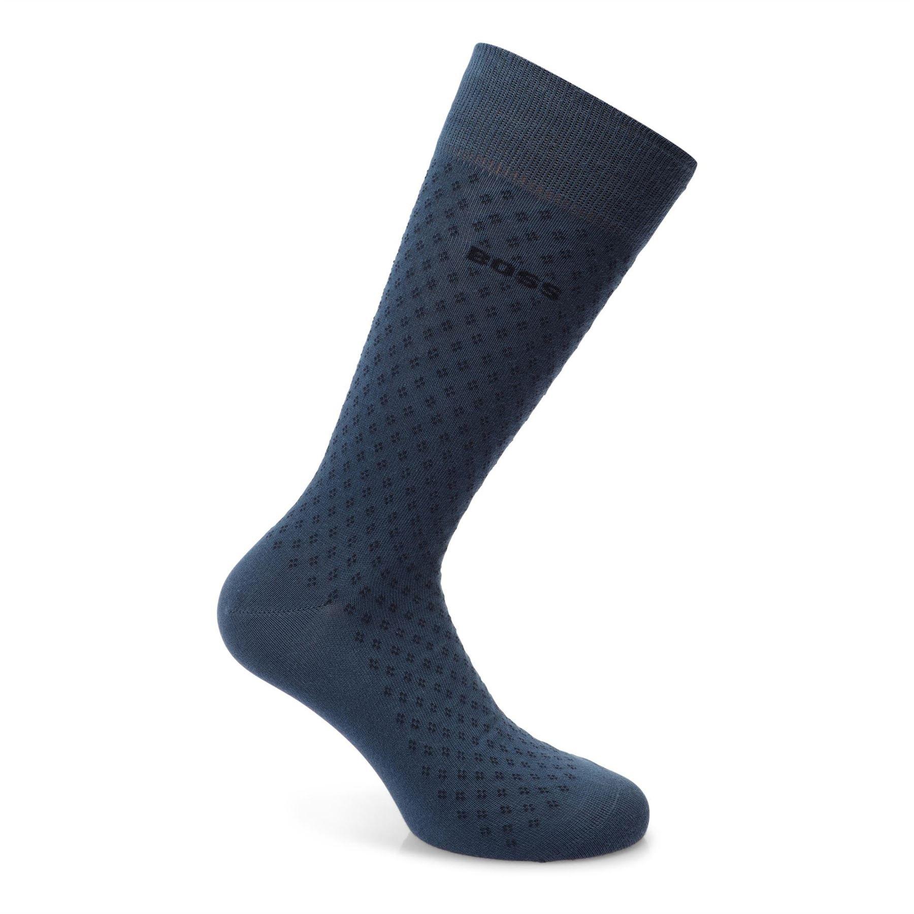 Blue - Boss - 2 Pack of Mini Pattern Socks - 1