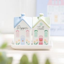 Something Different Pastel House Salt and Pepper Shakers