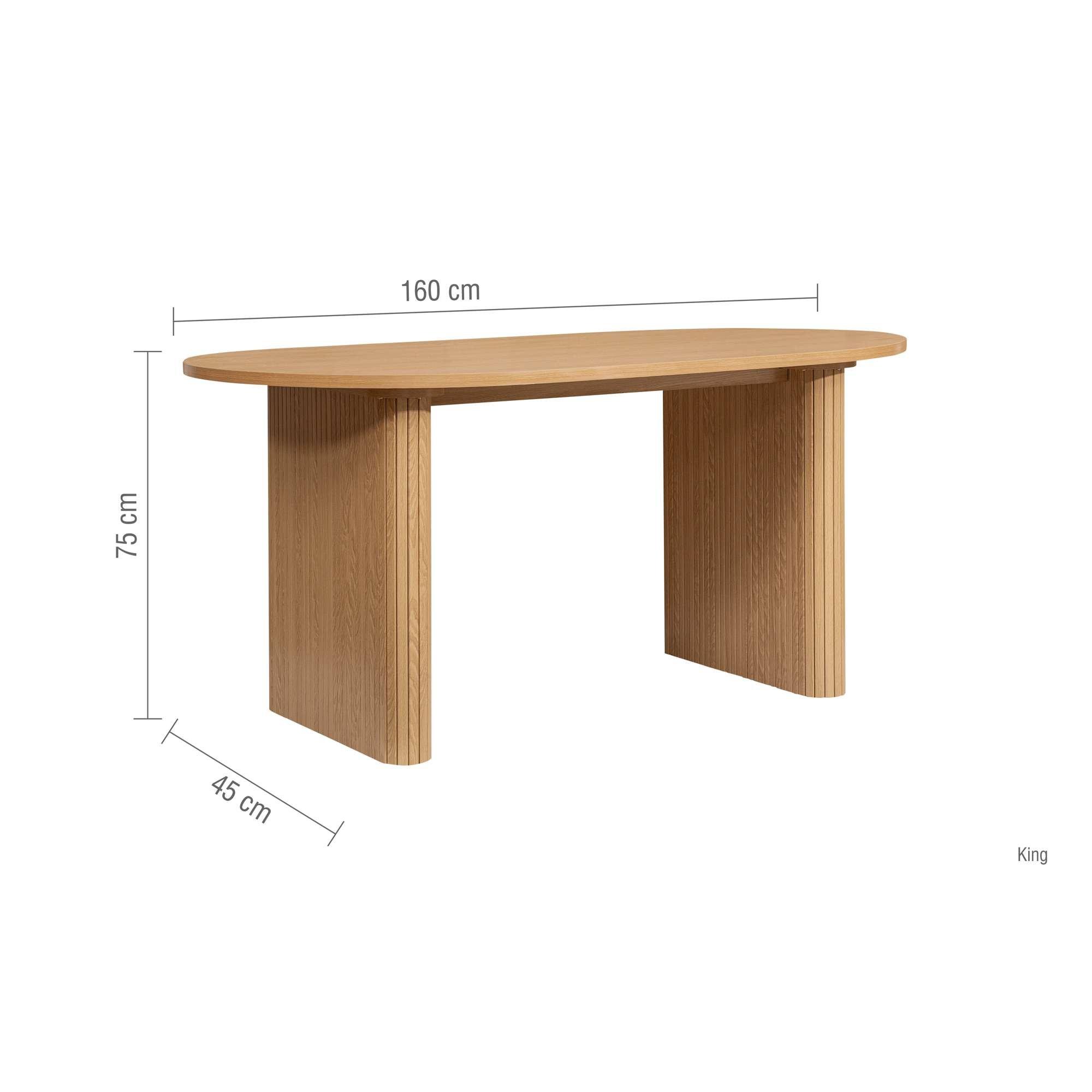 Brown - Birlea - Axel Oval Fluted Dining Table With 4 Chairs - 7