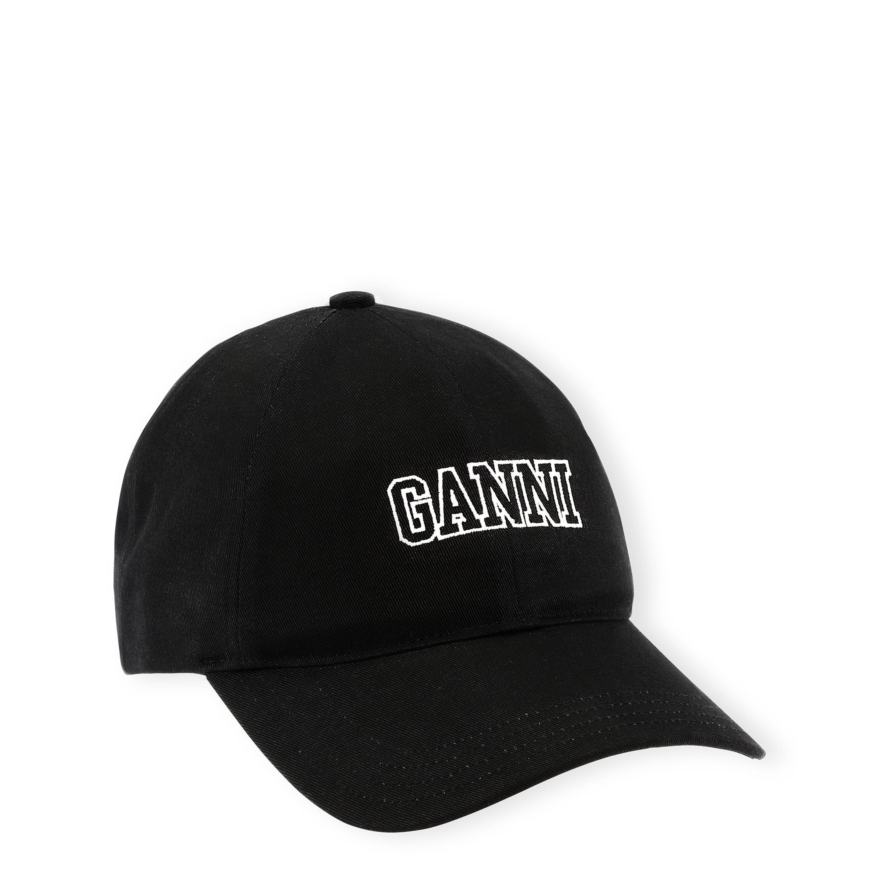 Ganni Women's Cotton Baseball Cap - Phantom Black