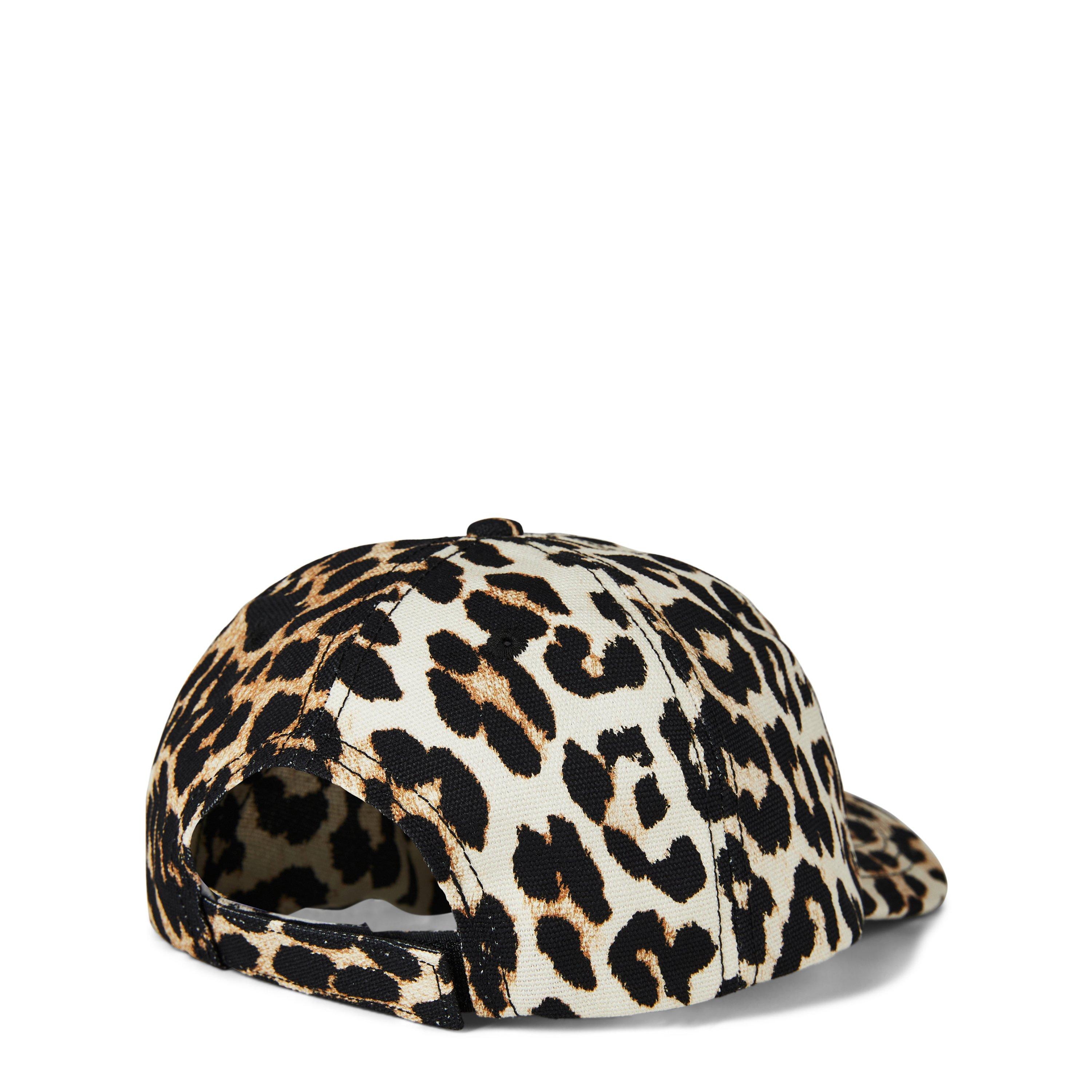 Leopard - Ganni - Women's Cotton Baseball Cap - 3