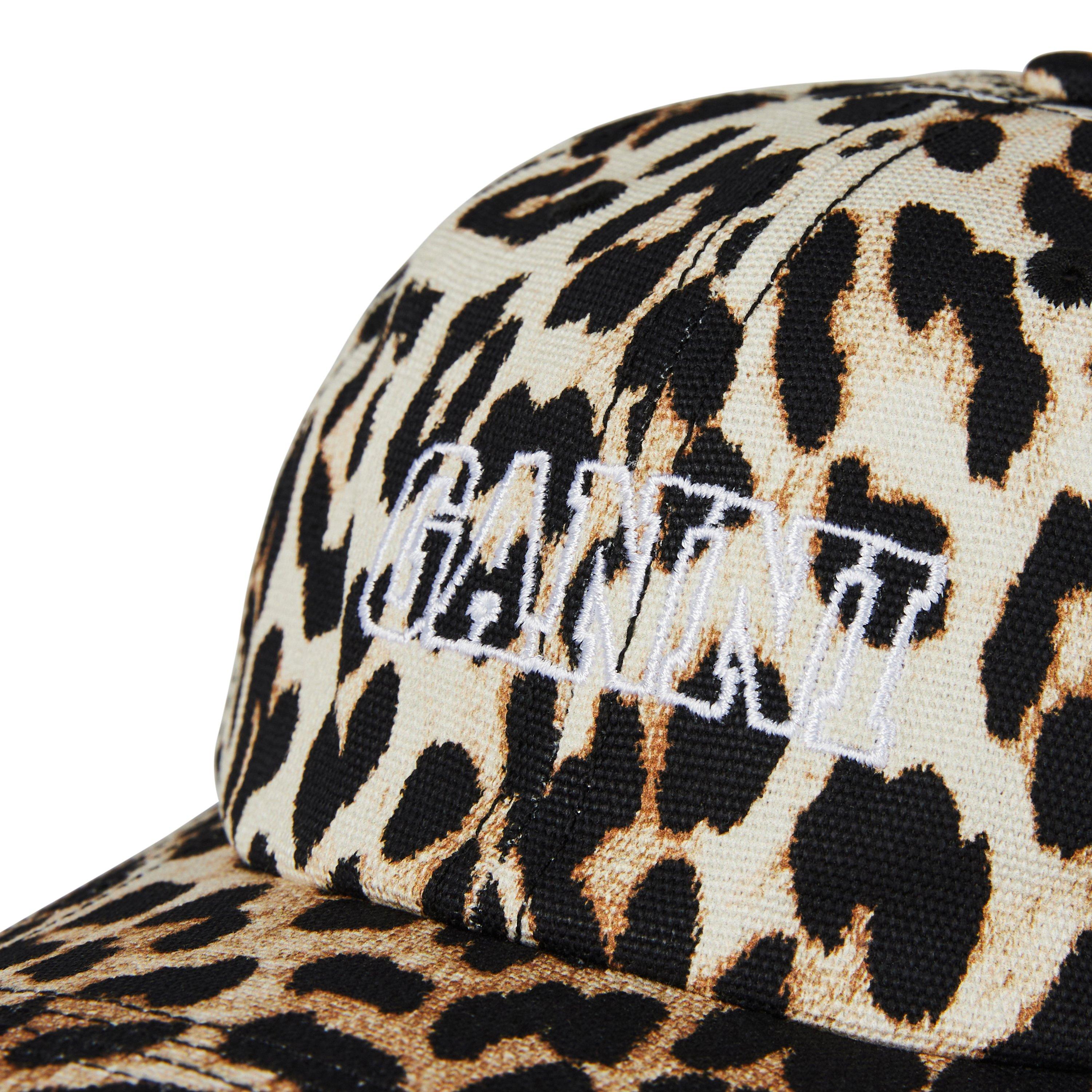 Leopard - Ganni - Women's Cotton Baseball Cap - 4
