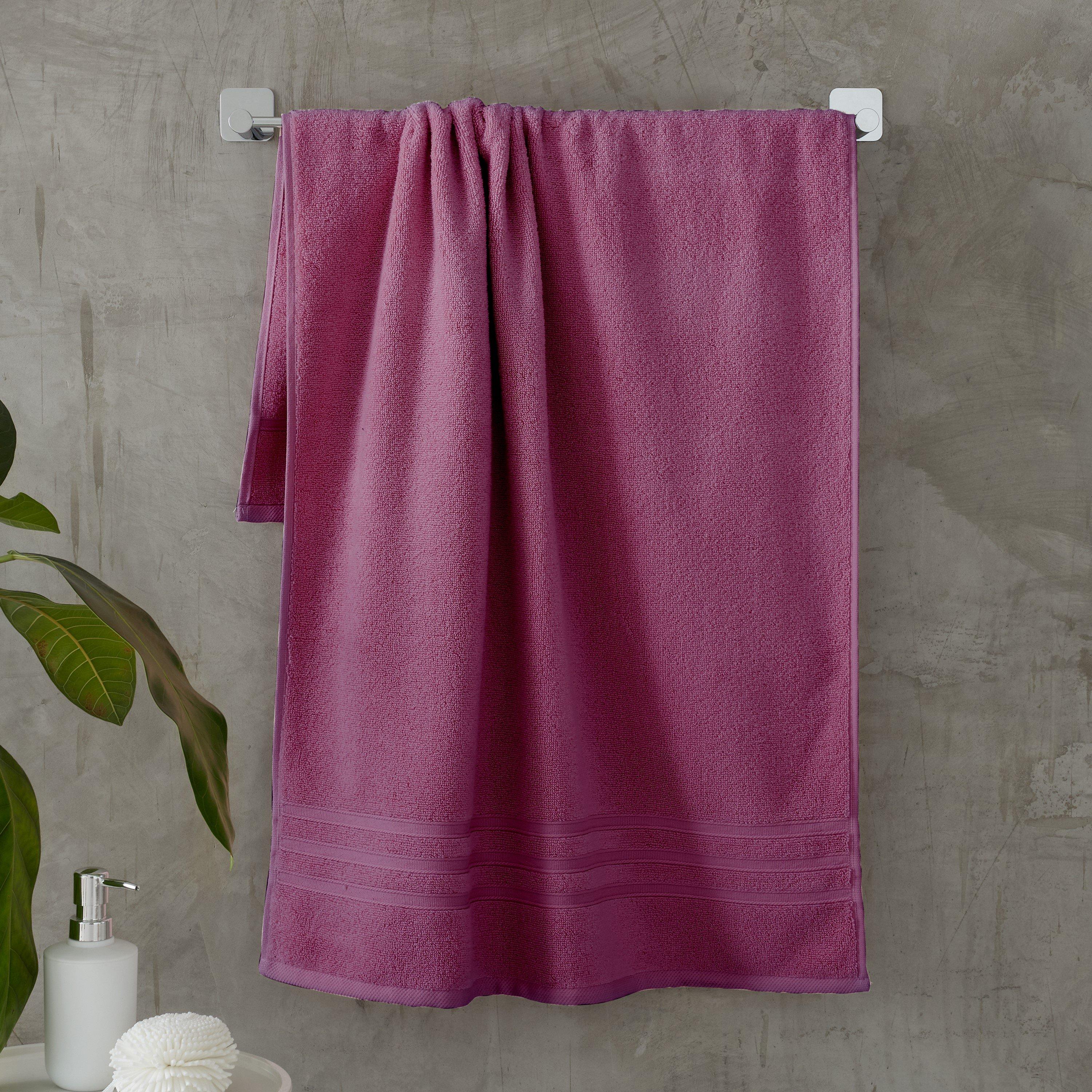 Catherine Lansfield  Zero-Twist Cotton Towel - Raspberry - Hand Towel