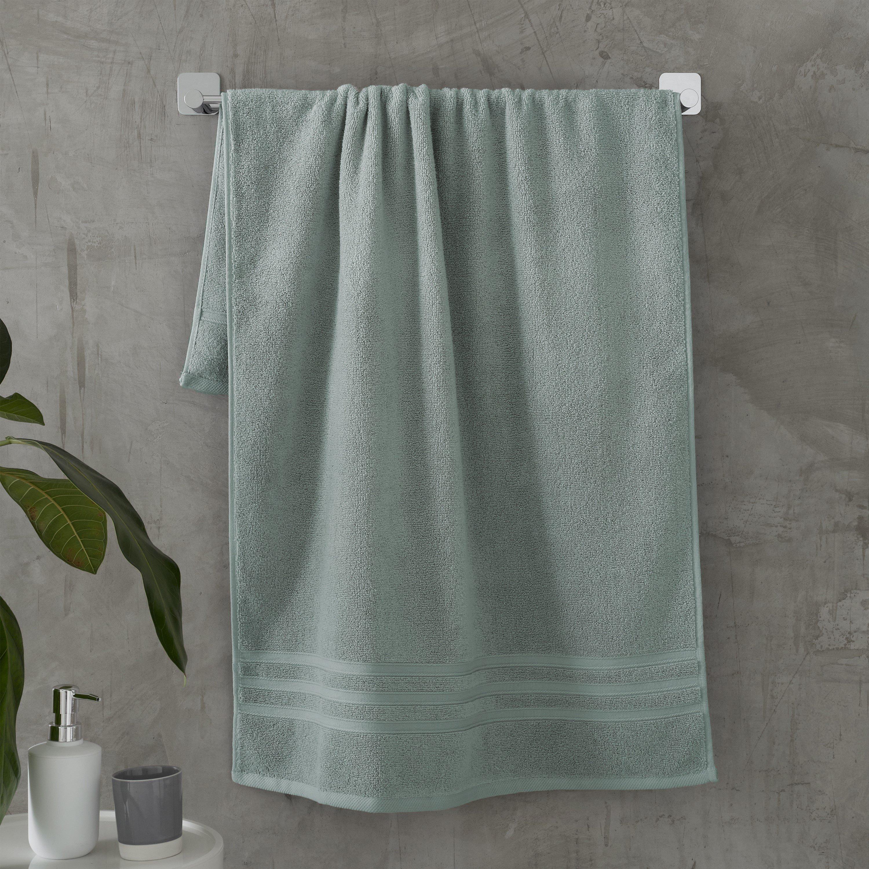 Sage Green - Catherine Lansfield - Zero Twist Cotton Towel - 1