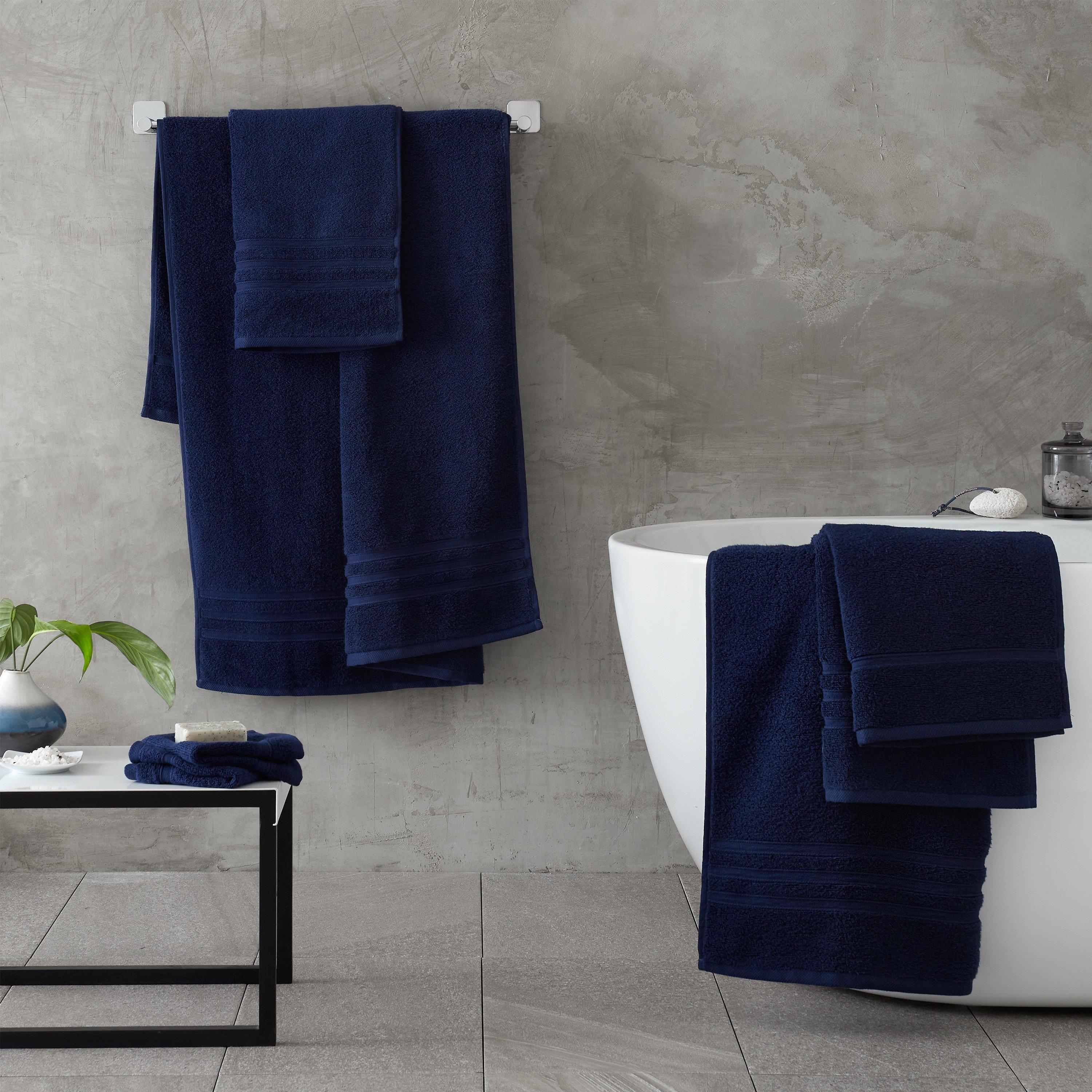 Navy Blue - Catherine Lansfield - Zero Twist Cotton Towel - 4