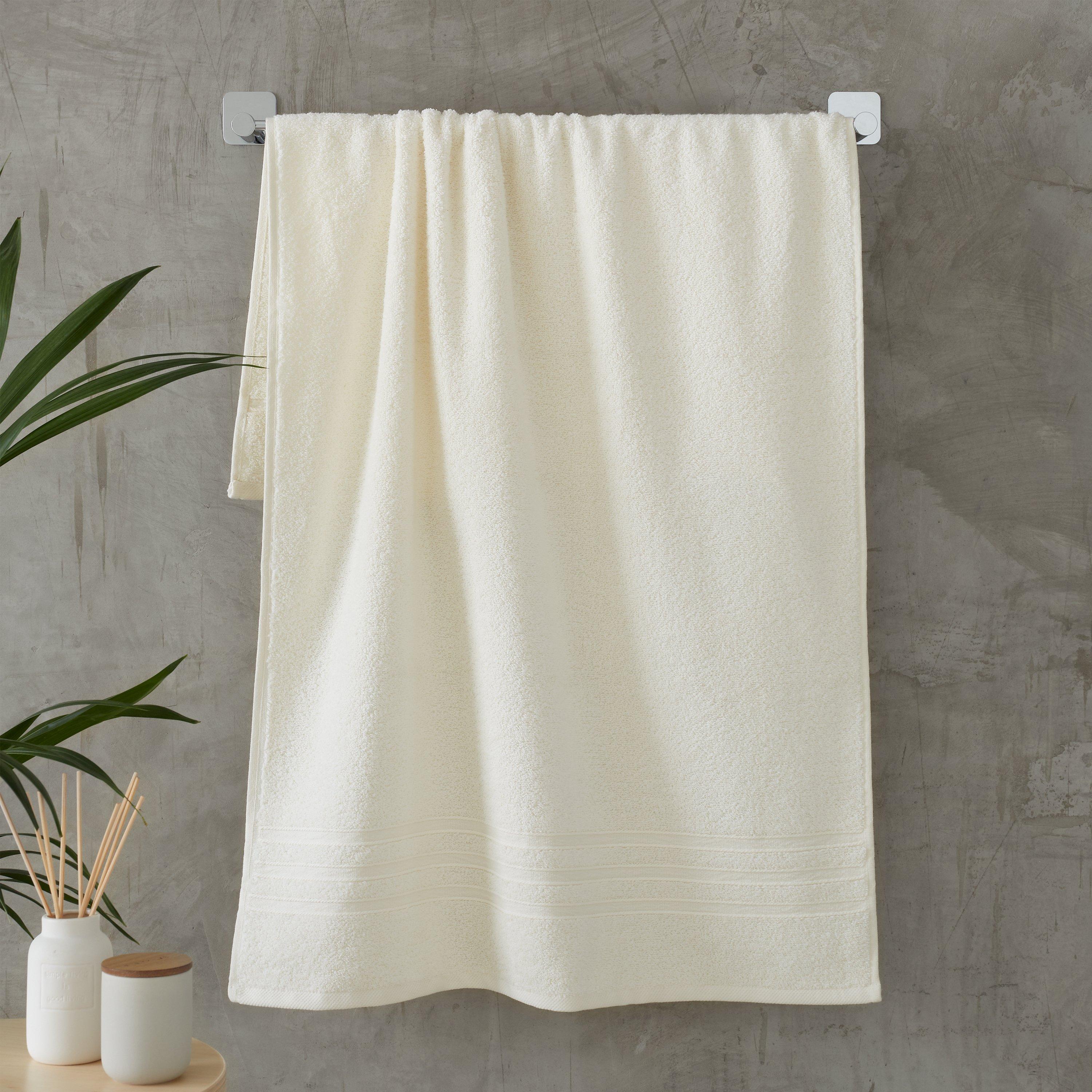Catherine Lansfield  Zero Twist Cotton Towel - Cream - B/Sheet x2