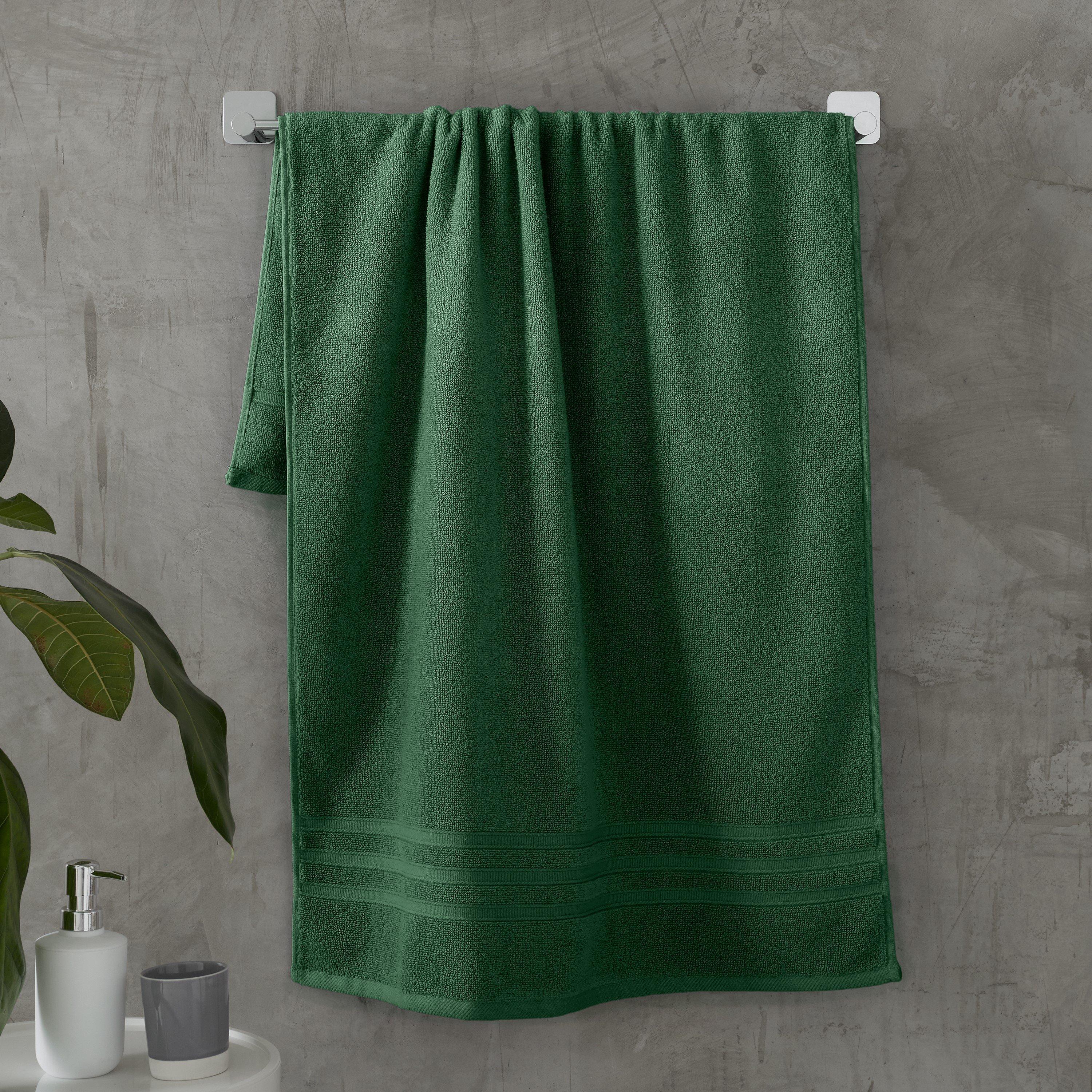 Catherine Lansfield  Zero Twist Cotton Towel - Dark Green - Hand Towel